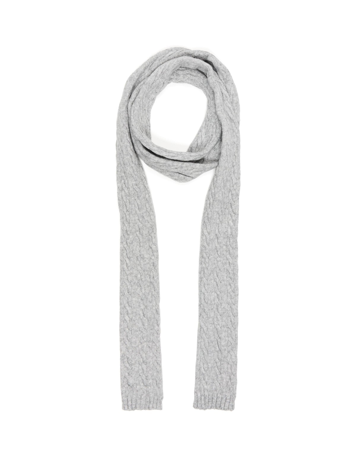 버쉬카 케이블 니트 머플러 4215/196 GREY