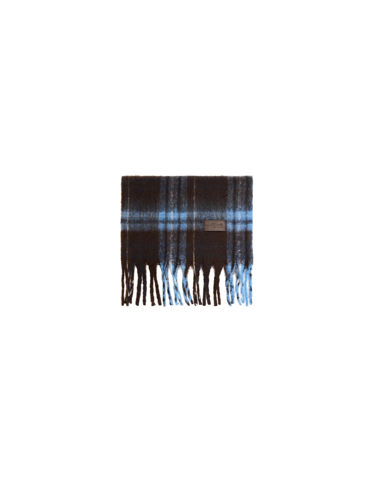 버쉬카 프린지 체크 머플러 3443/668 LIGHT BLUE