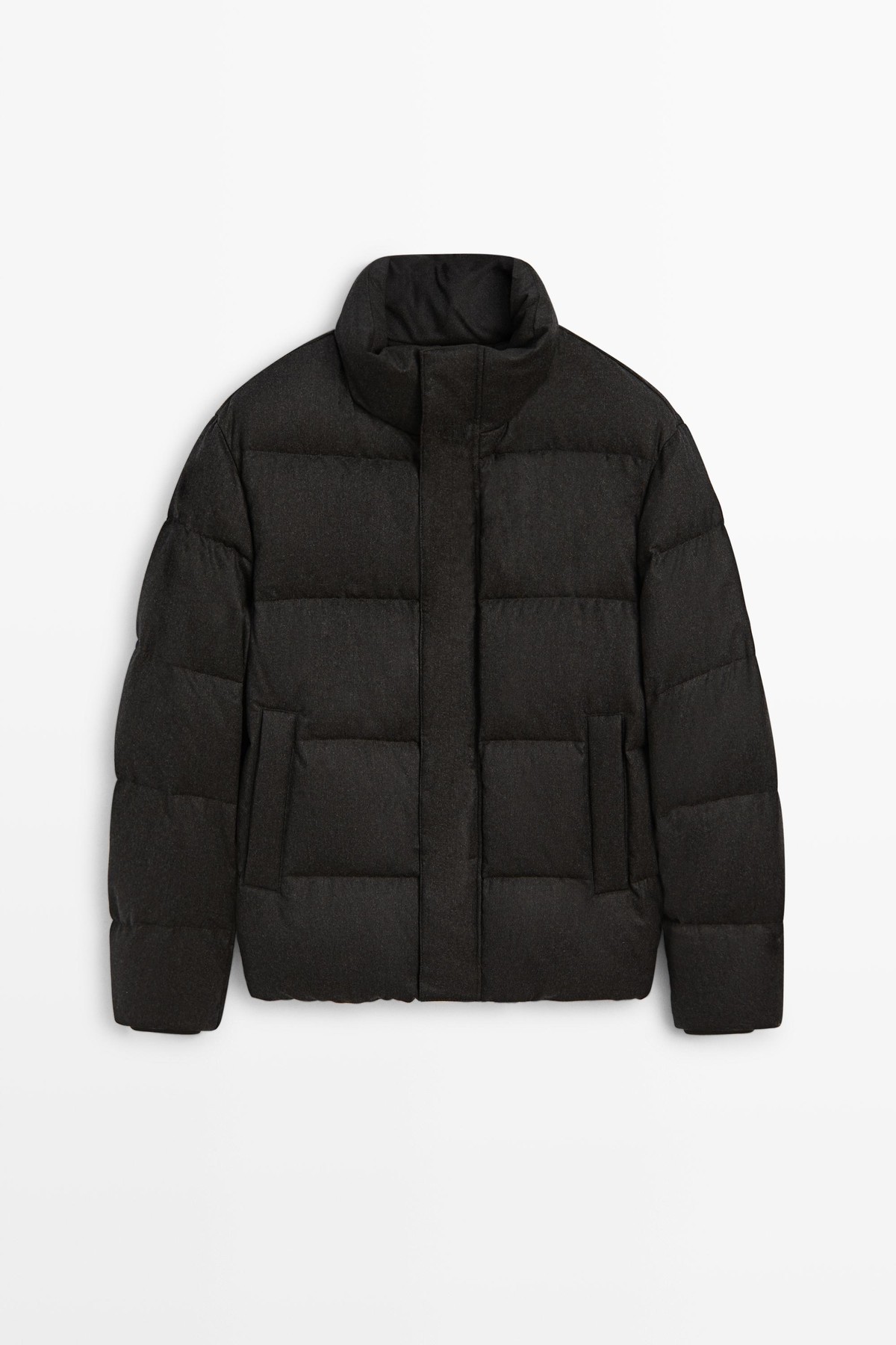 마시모두띠 울 100% 하이넥 다운 패딩 자켓 3270/428 BROWN TONES