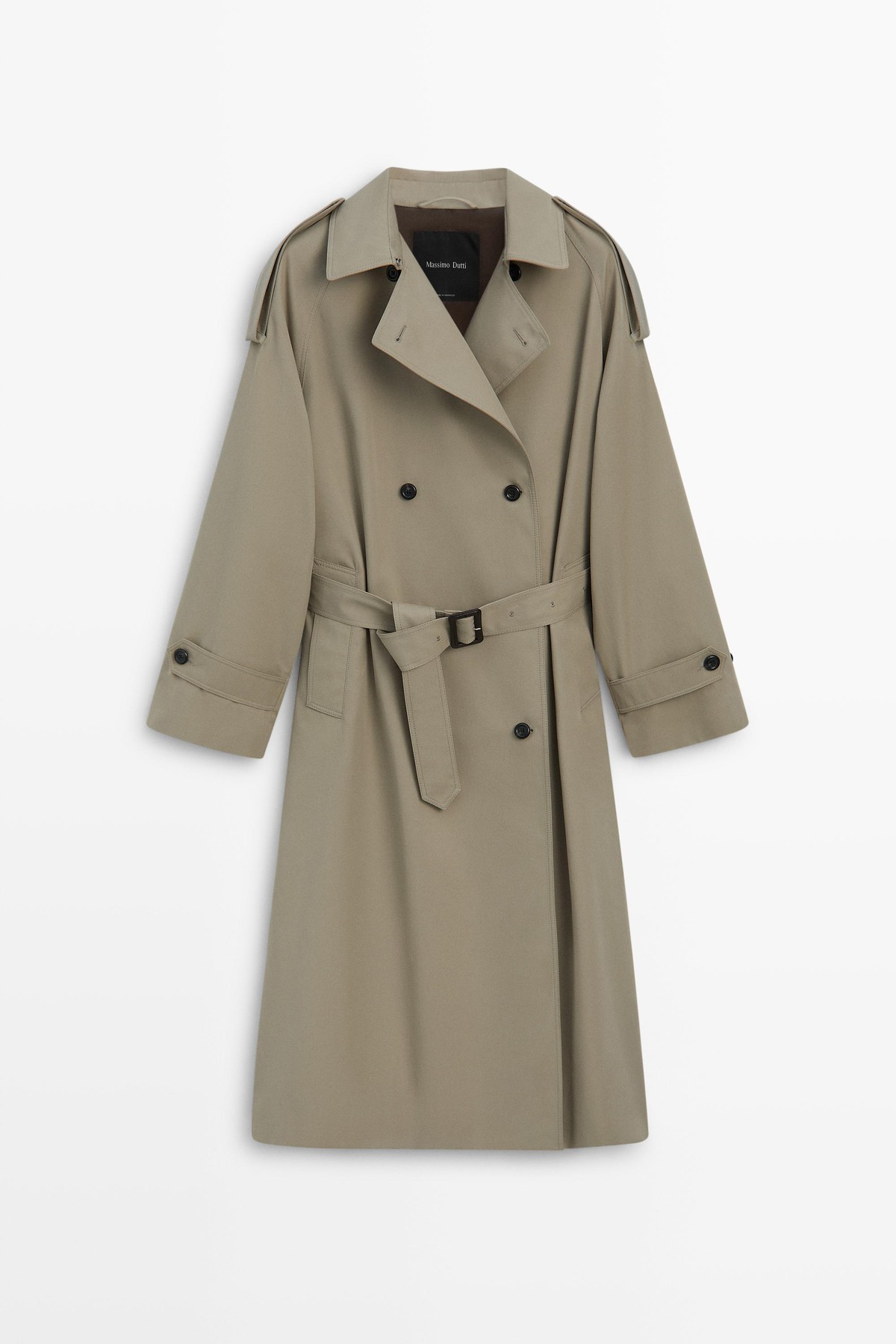 마시모두띠 더블버튼 벨트 롱 트렌치 코트 6791/726 BEIGE