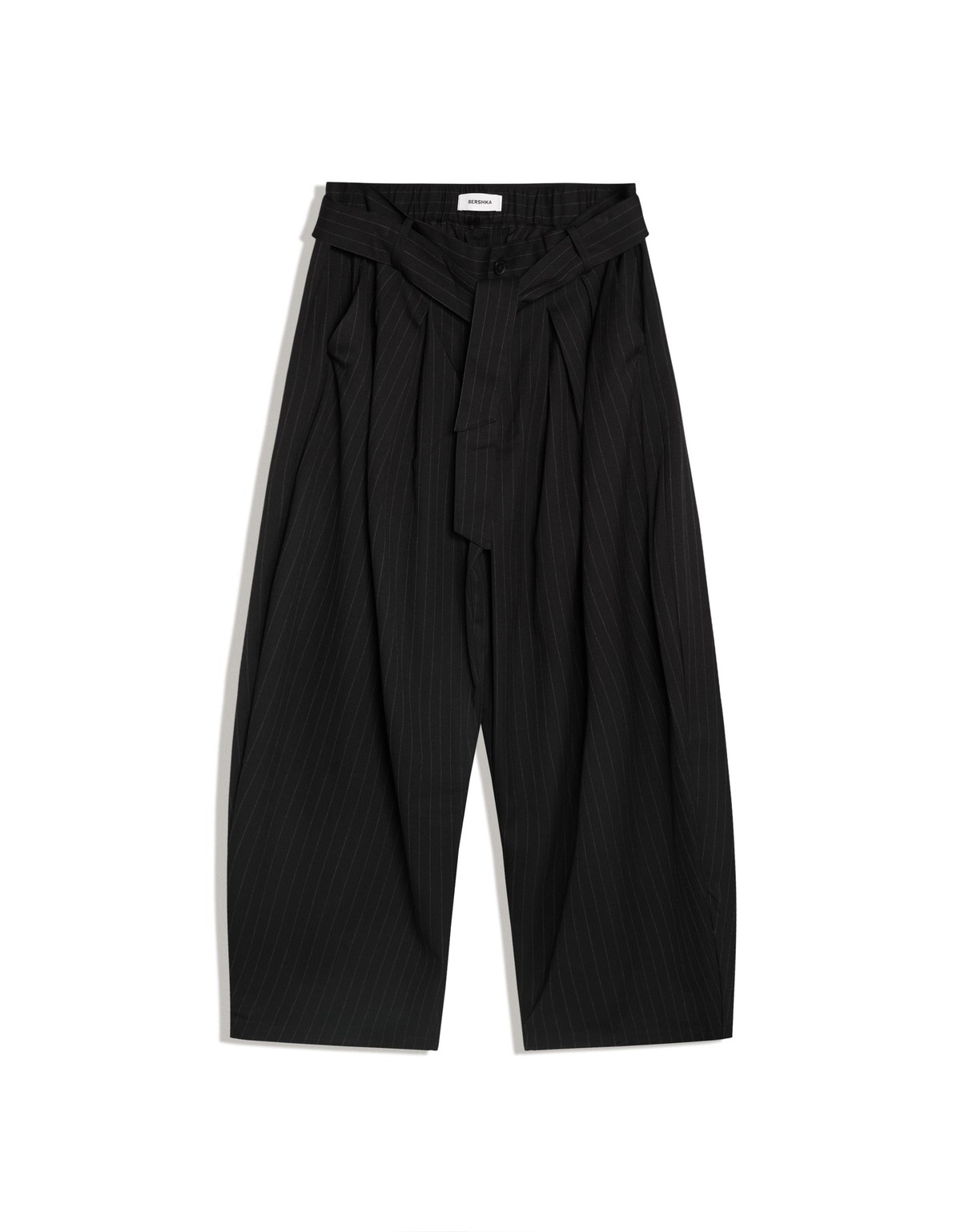 버쉬카 벨트 스트라이프 배럴 팬츠 2742/140 WHITE / BLACK