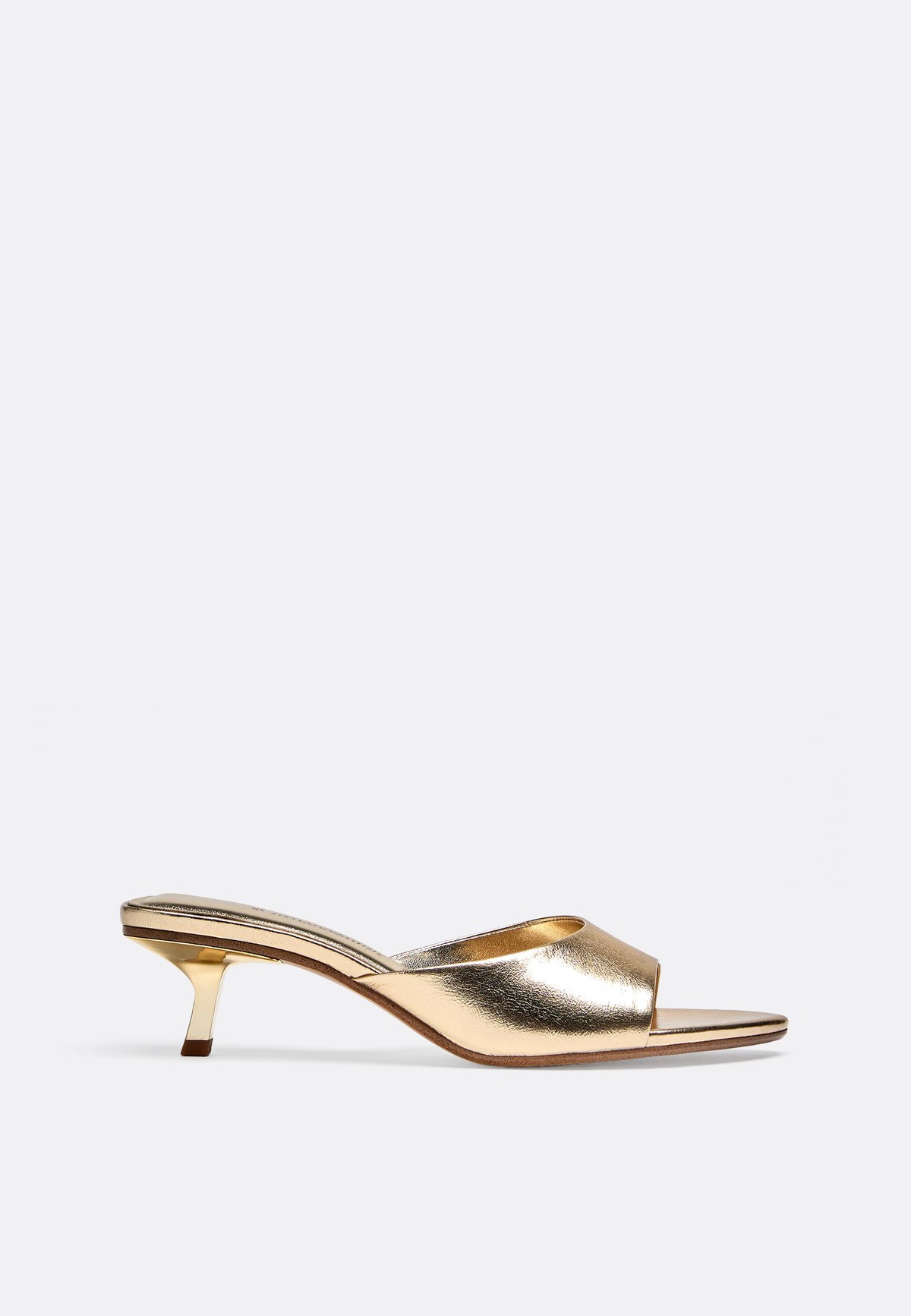 스트라디바리우스 메탈릭 키튼힐 뮬 샌들 9713/870/091 GOLD