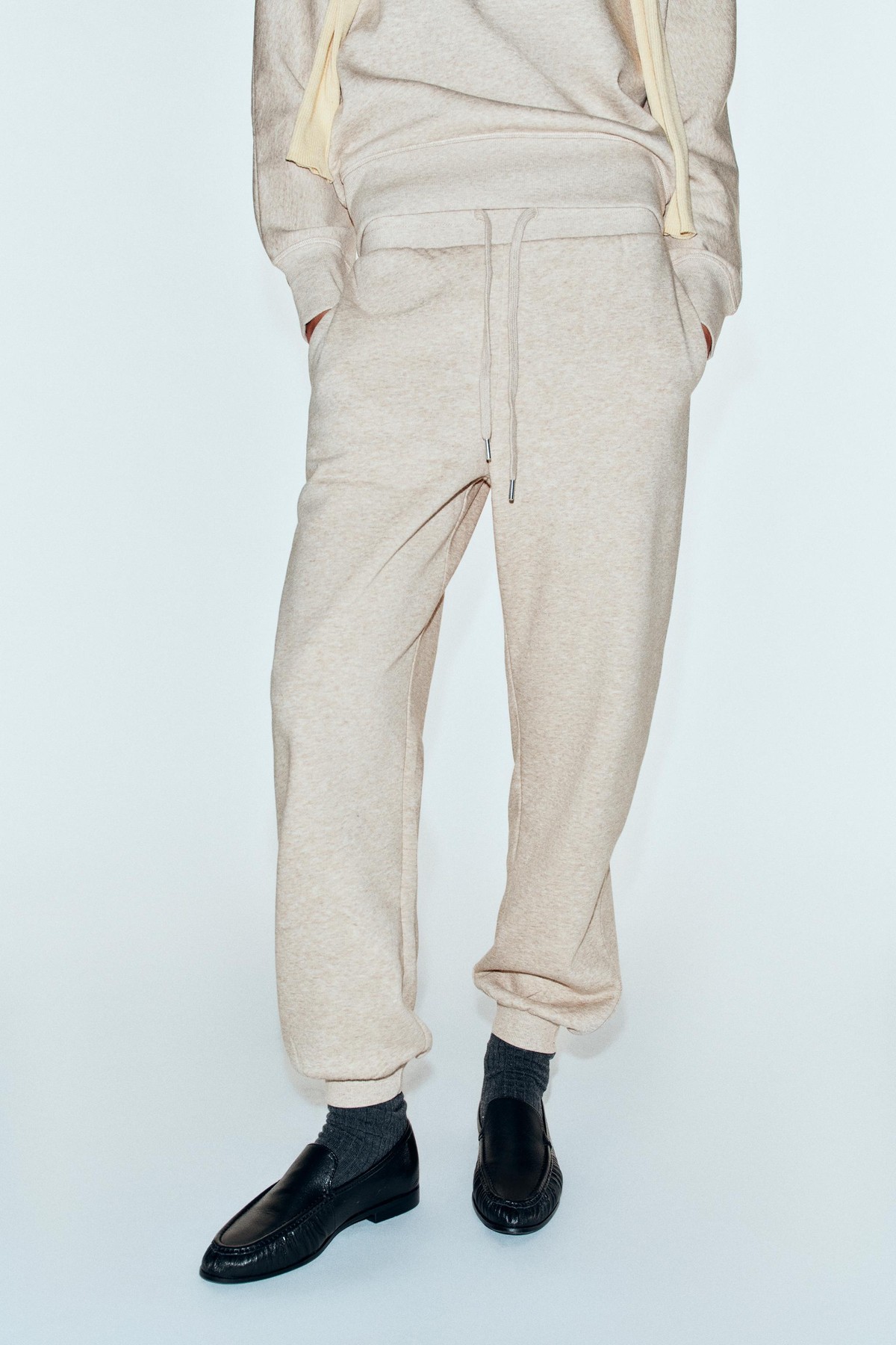 자라 베이직 기모 조거 팬츠 3199/637/720 BEIGE MARL