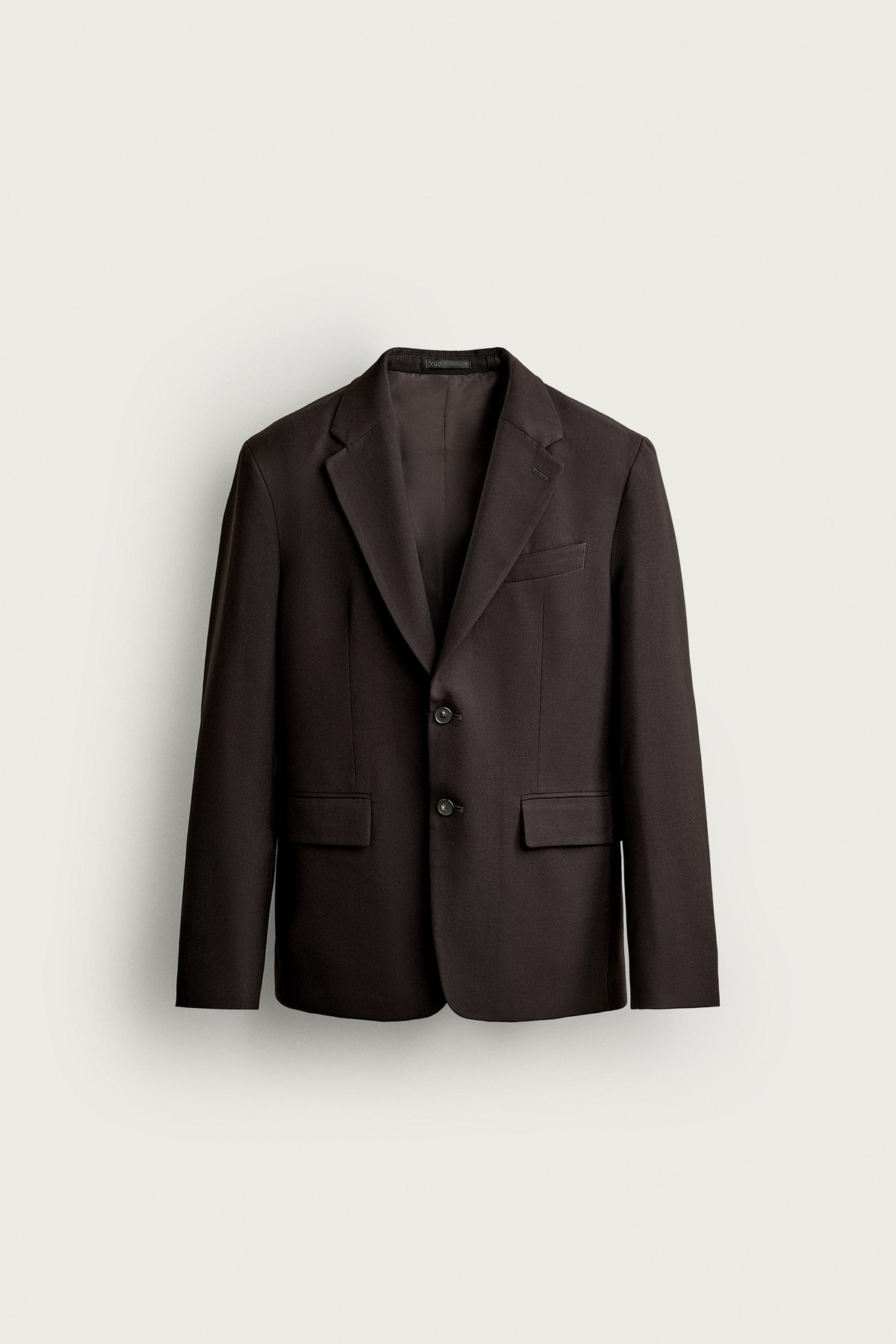 자라 울 혼방 레귤러핏 수트 블레이저 6444/962/700 BROWN