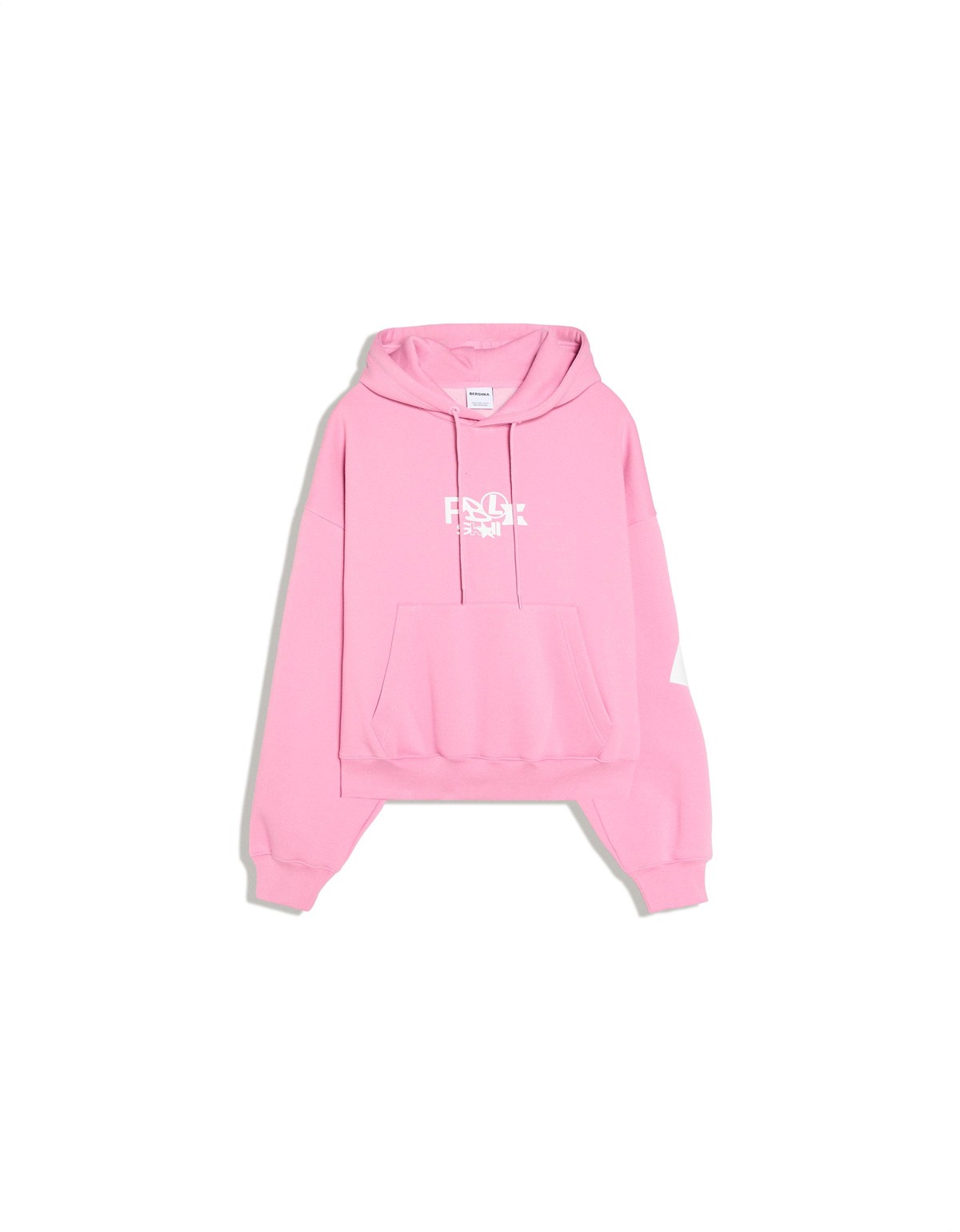 버쉬카 크롭 프린트 후드 스웨트셔츠 2947/498 PINK