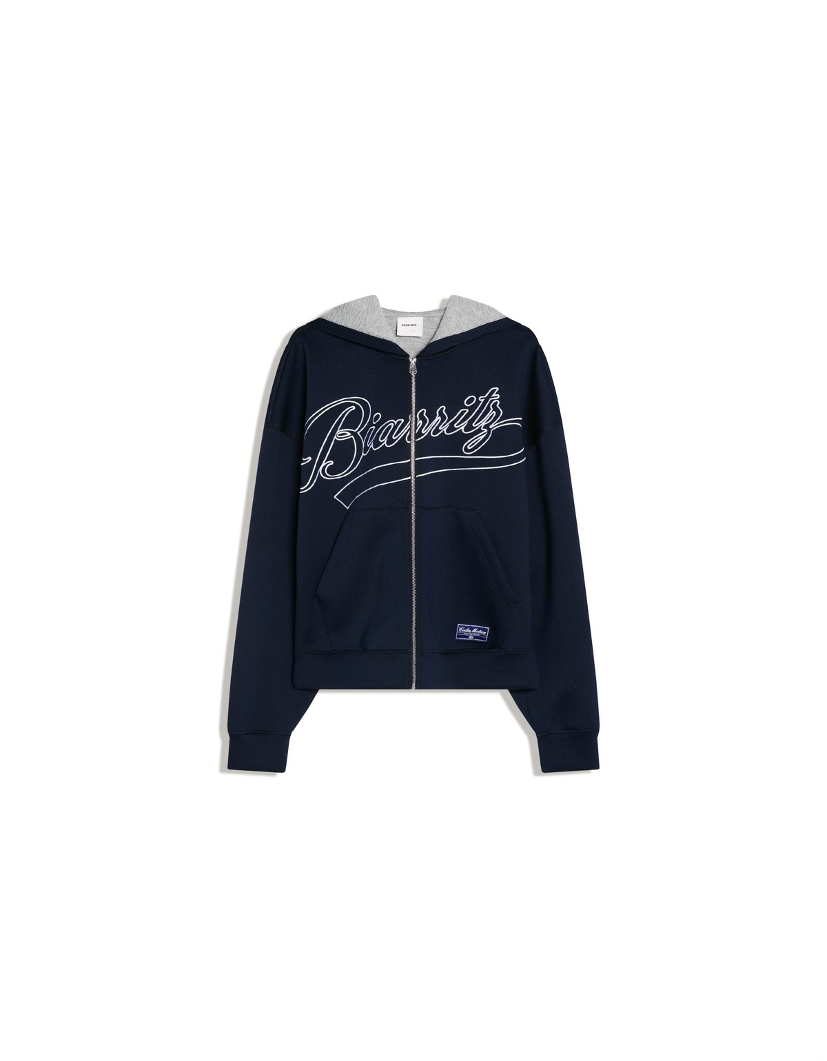 버쉬카 오버사이즈 프린트 후드 집업 4101/727 NAVY
