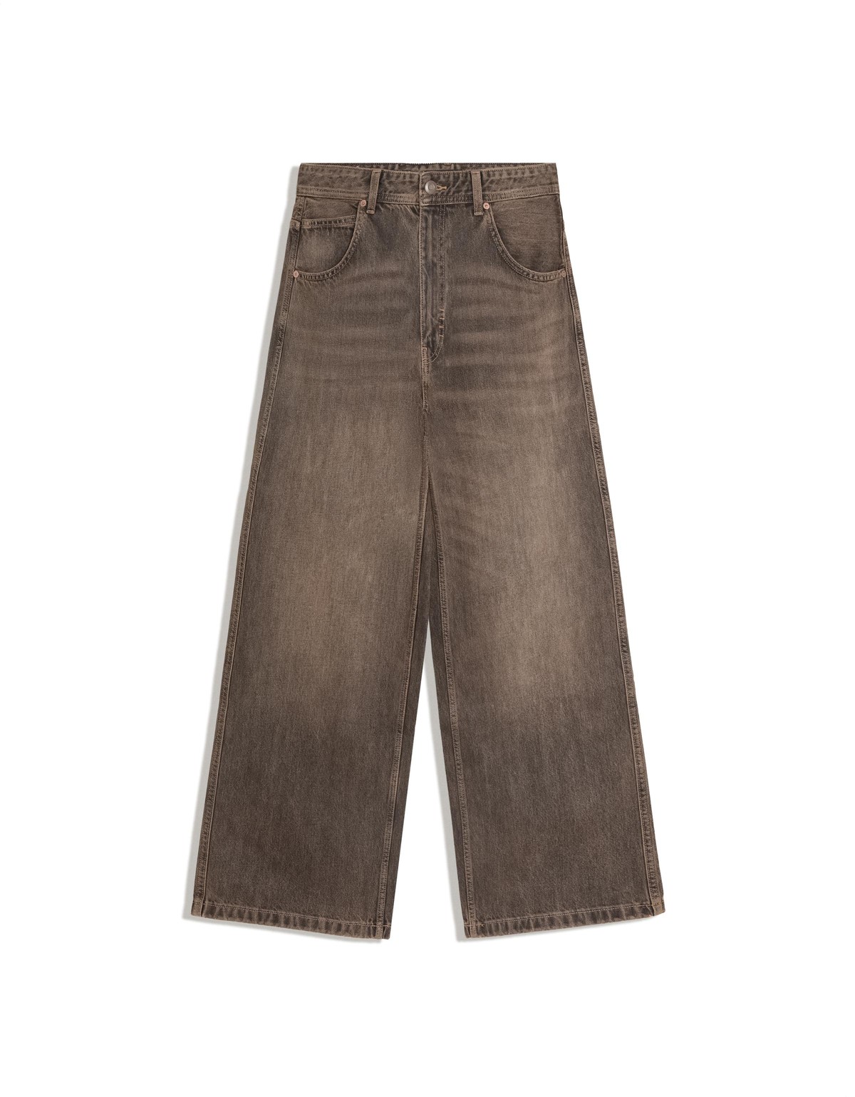 버쉬카 배기 스케이터 와이드 청바지 2582/236 BROWN