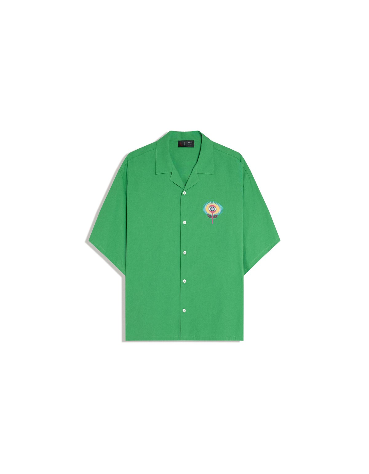 버쉬카 프린트 볼링 칼라 반팔 셔츠 3582/224 GREEN