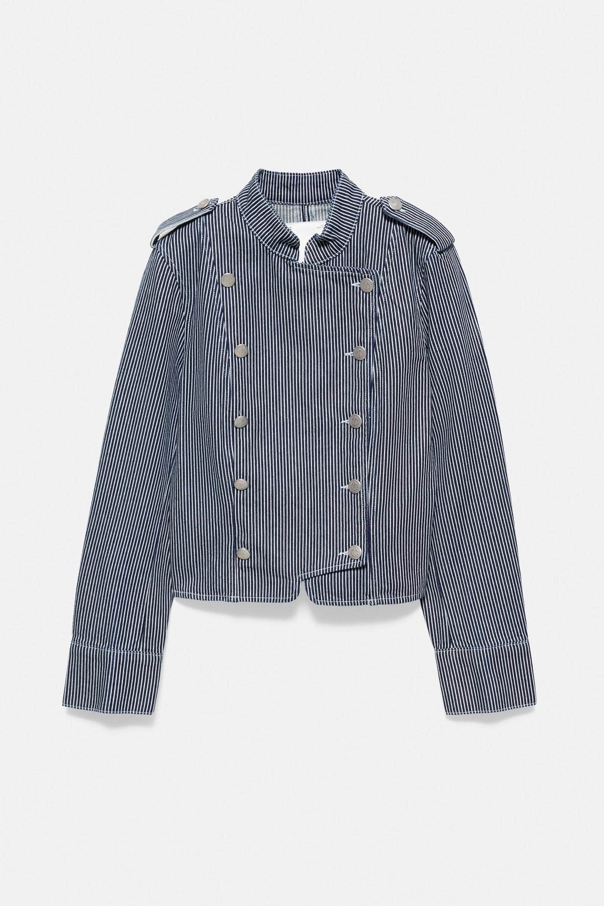 풀앤베어 스트라이프 버튼 데님 자켓 7720/400 DARK BLUE