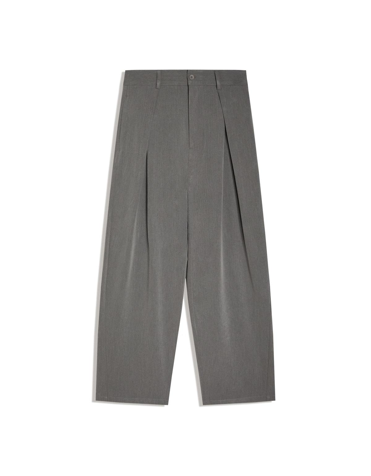 버쉬카 플리츠 배기 와이드 팬츠 2703/710 GREY