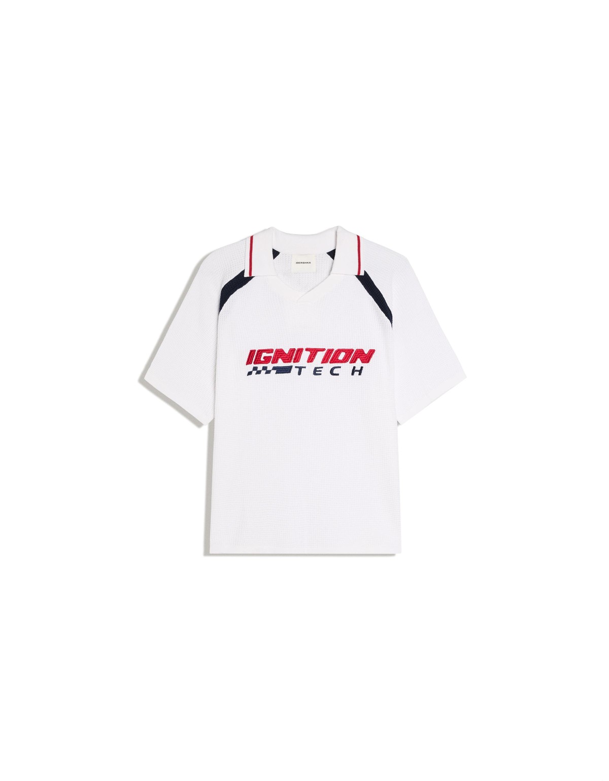 버쉬카 레트로 스포츠 그래픽 반팔 폴로셔츠 2496/376 WHITE