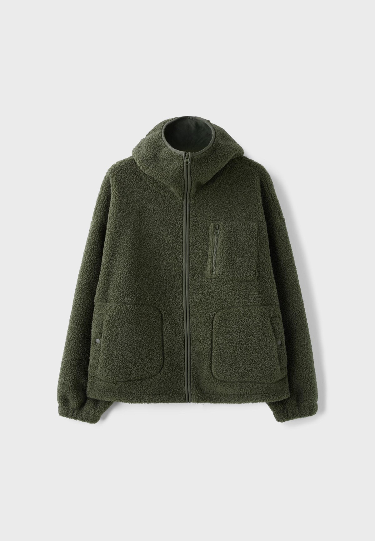 스트라디바리우스 시어링 후드 집업 토글 자켓 8630/760/550 KHAKI