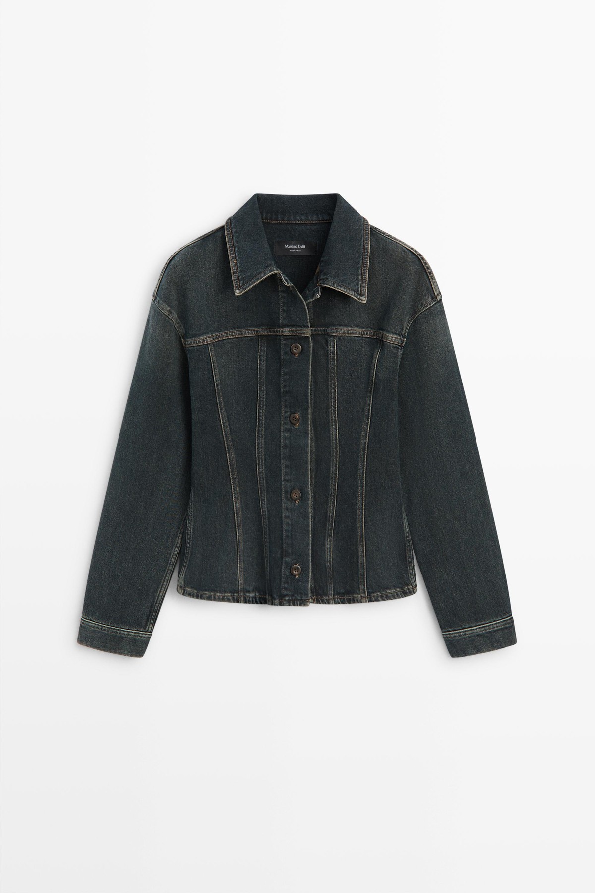 마시모두띠 데님 스웨이드 오버셔츠 5173/873 DARK BLUE