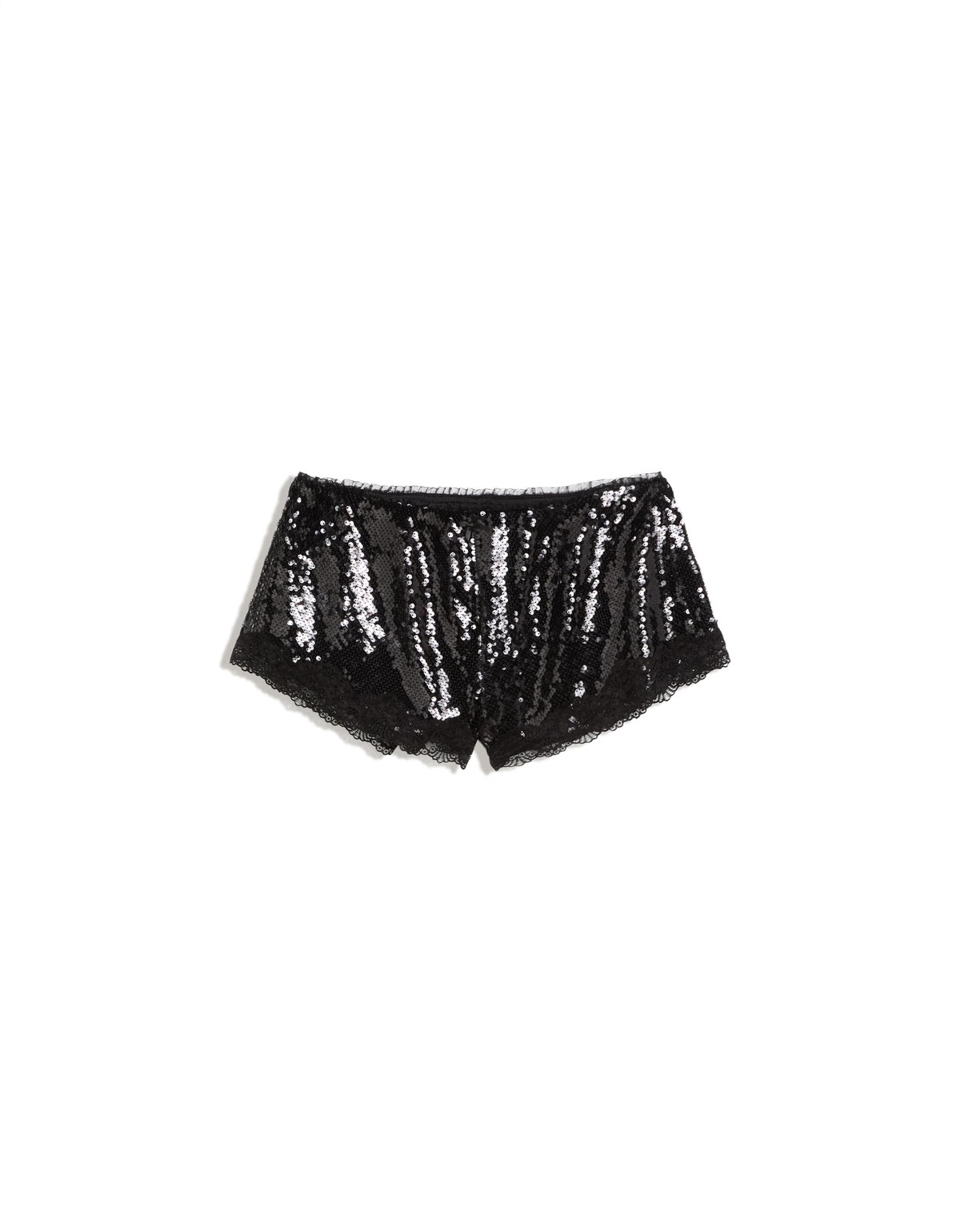 버쉬카 레이스 스팽글 반바지 3944/758 BLACK