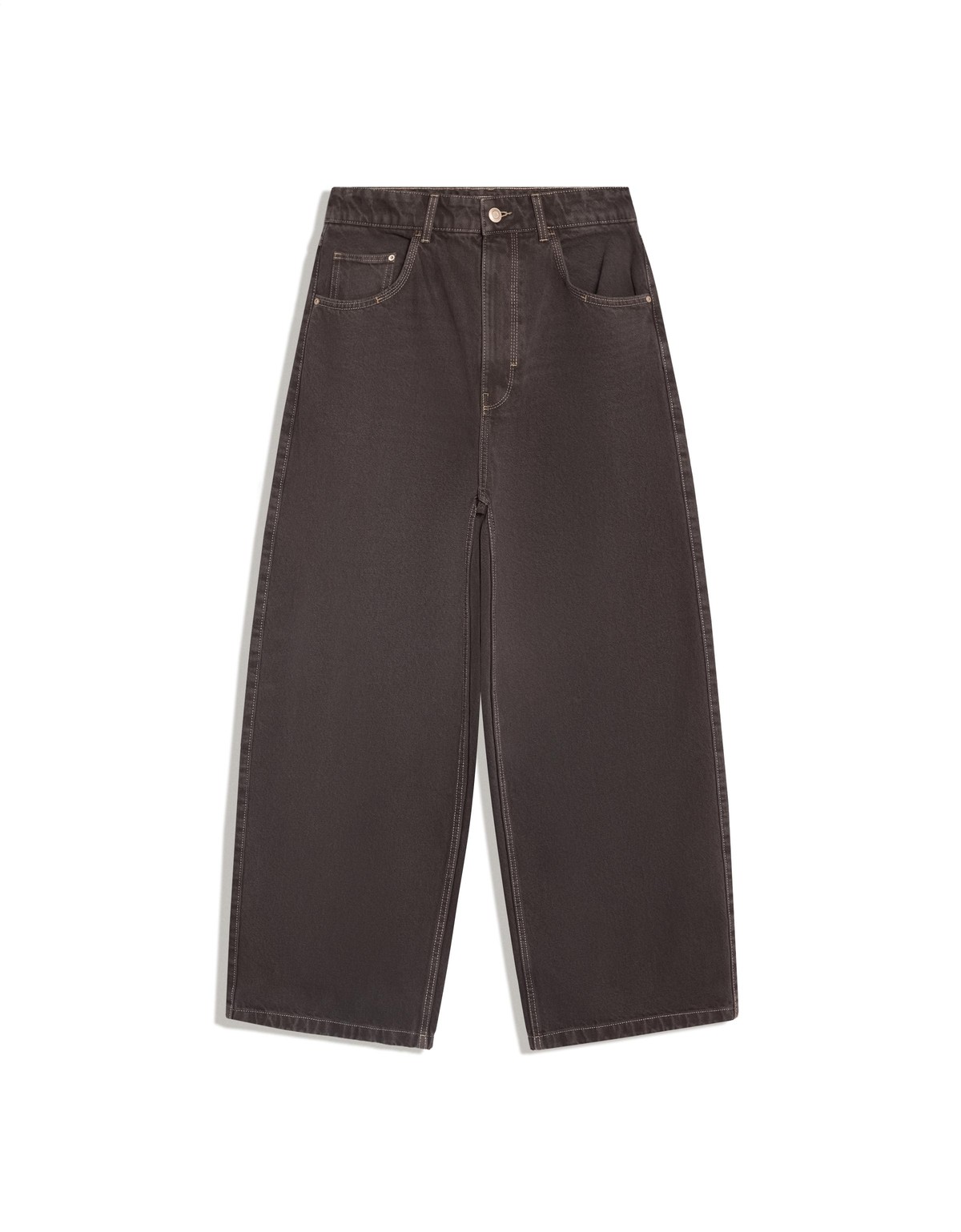 버쉬카 슈퍼 배기 하이라이즈 데님 팬츠 2982/054 BROWN
