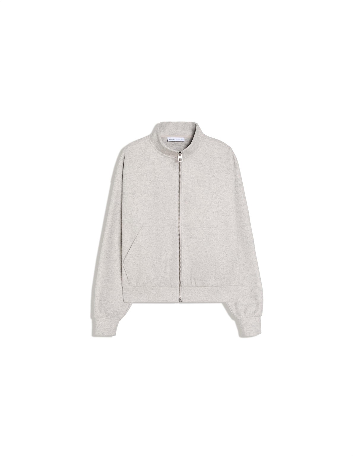 버쉬카 지퍼 하이넥 크롭 자켓 3438/741 GREY
