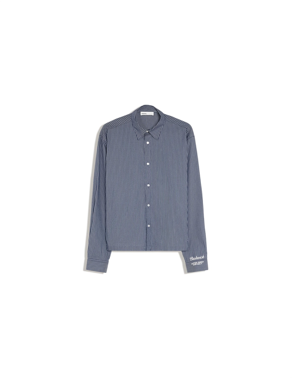 버쉬카 박시 스트라이프 긴팔 셔츠 4160/710 NAVY