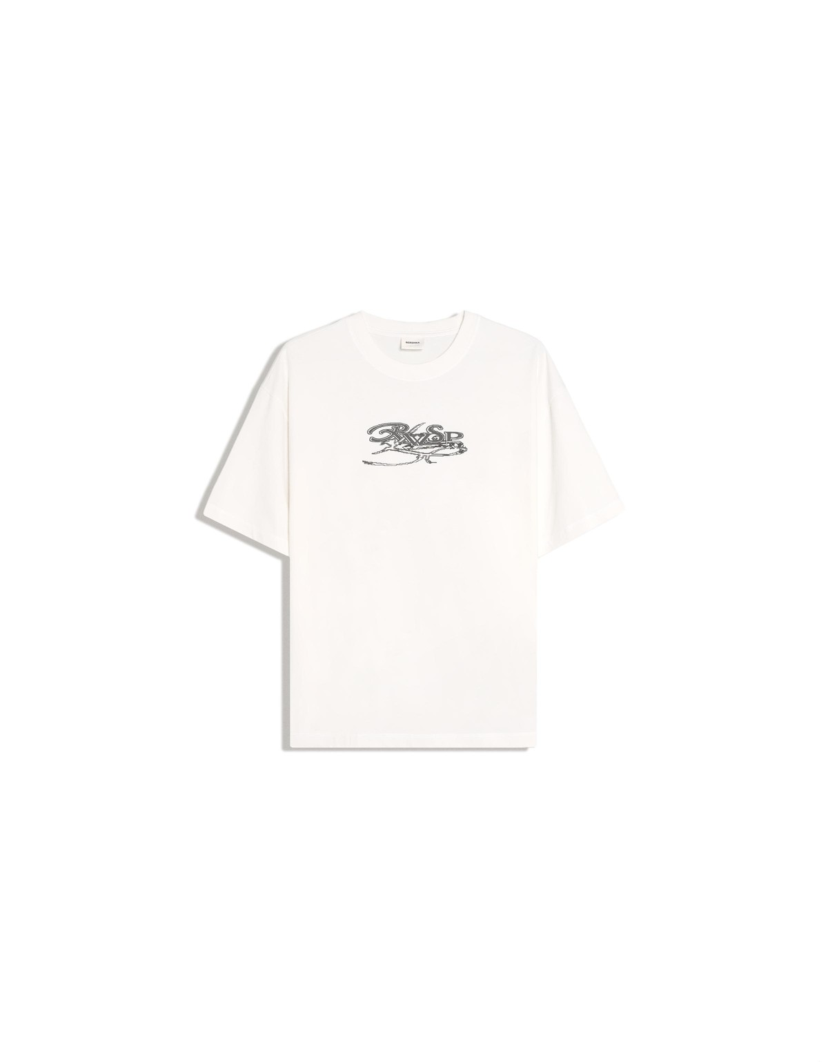 버쉬카 박시핏 그래픽 프린트 반팔 티셔츠 4310/112 OFF WHITE