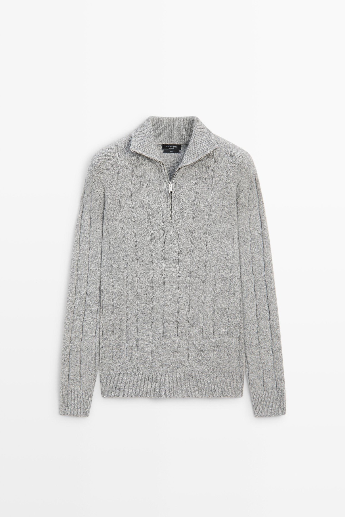 마시모두띠 울 100% 케이블 니트 스웨터 1416/222 ANTHRACITE GREY