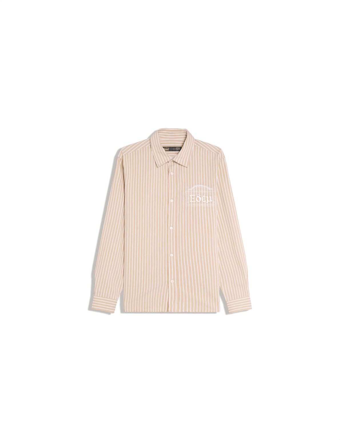 버쉬카 스트라이프 그래픽 긴팔 셔츠 3338/054 BEIGE