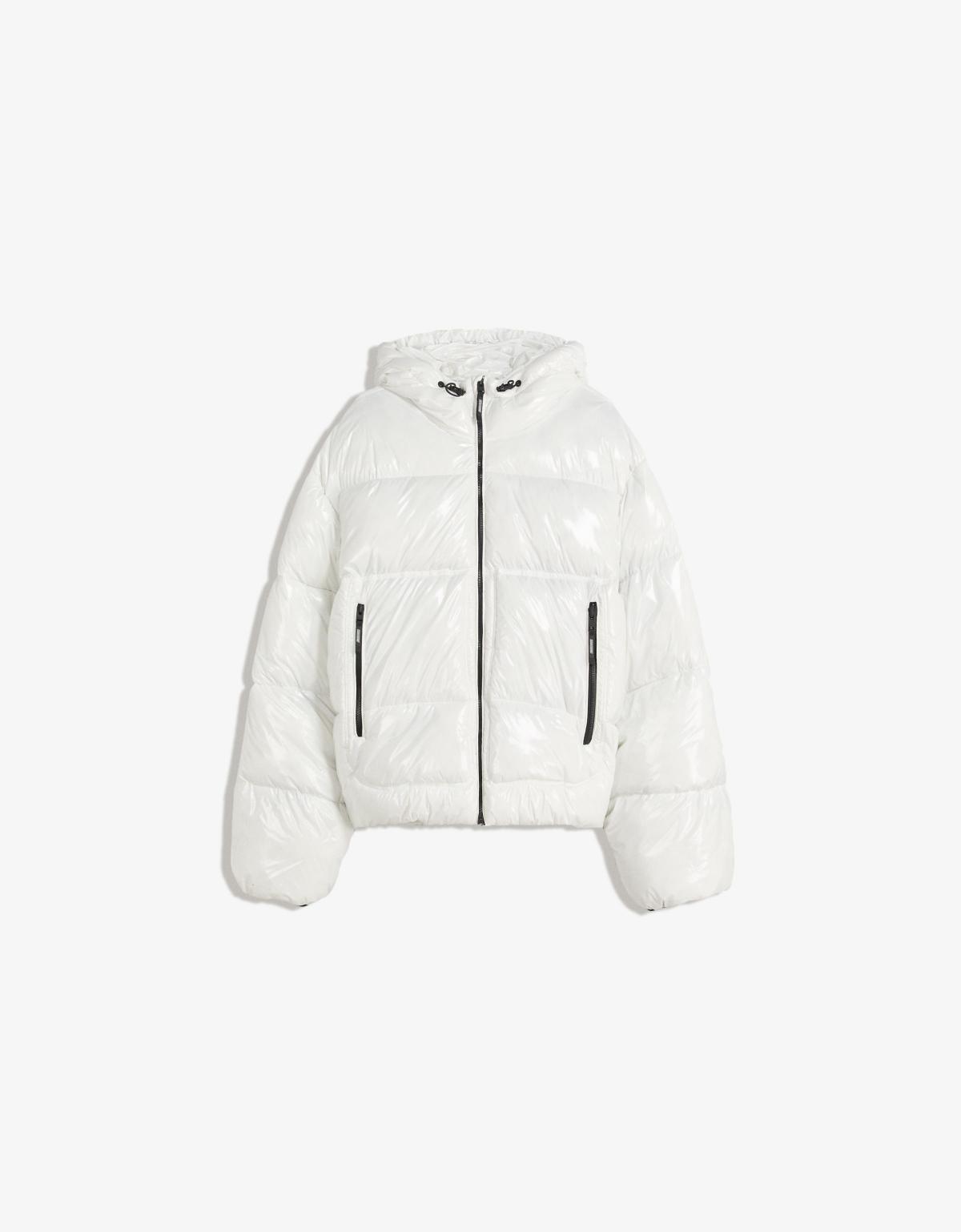 버쉬카 테크니컬 라이트 화이트 후드 패딩 자켓 6787/551 WHITE