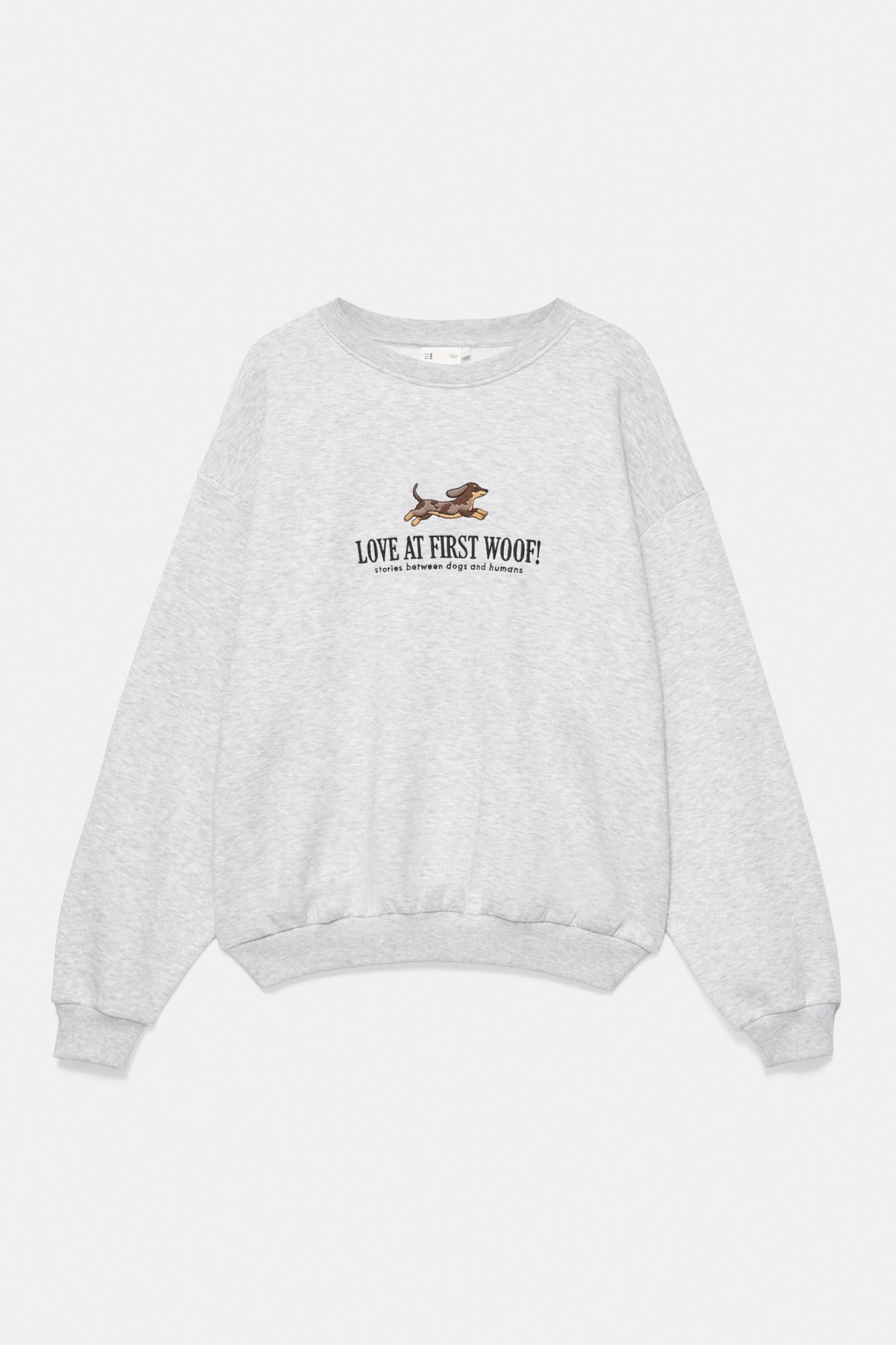 풀앤베어 도그 그래픽 라운드넥 맨투맨 7558/369 GREY MARL