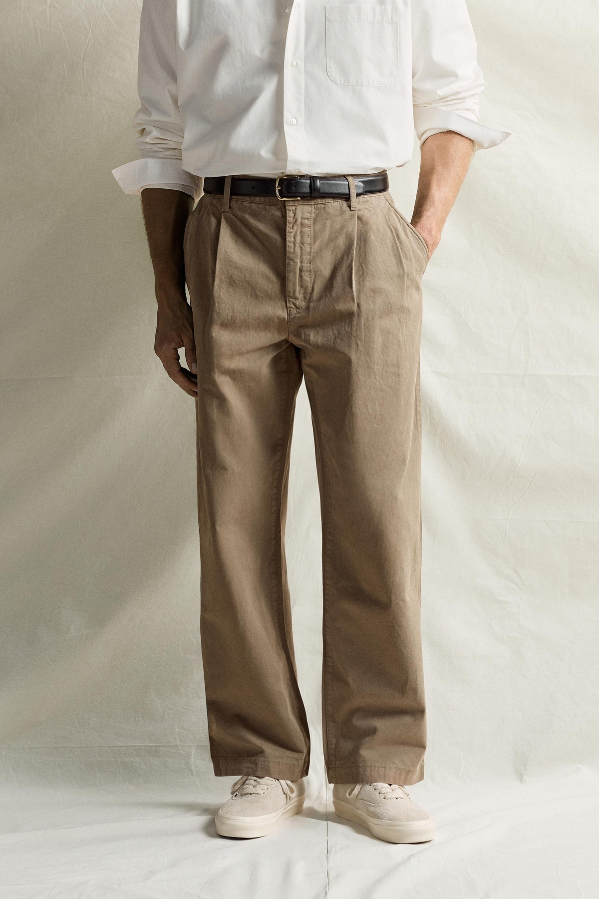 자라 레귤러핏 플리츠 치노 팬츠 2553/754/832 TAUPE GREY