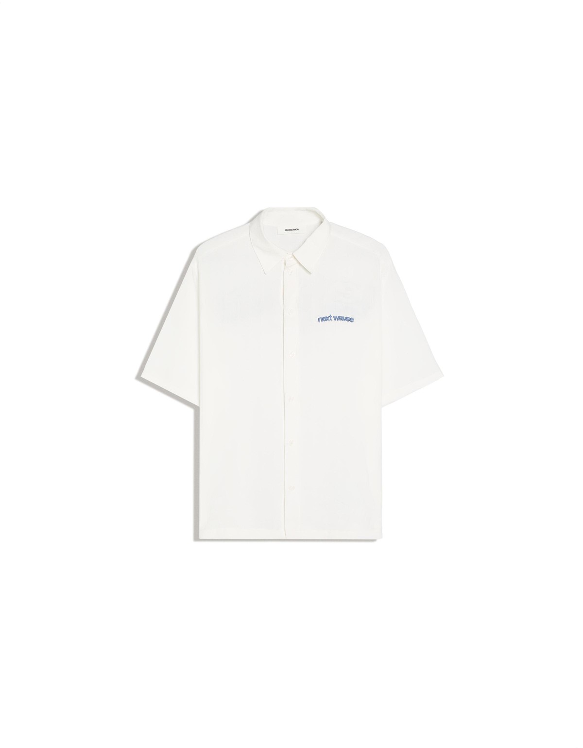 버쉬카 러스틱 프린트 반팔 셔츠 3021/168 WHITE