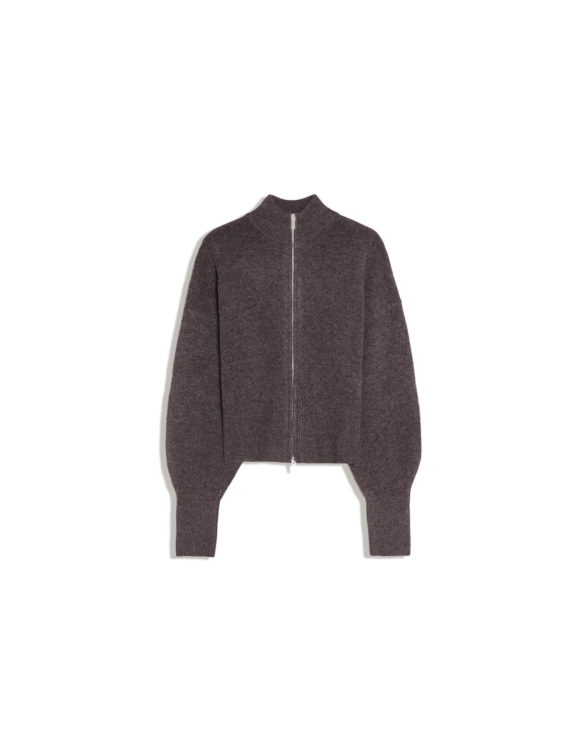 버쉬카 하이넥 니트 크롭 집업 자켓 3910/693 BROWN