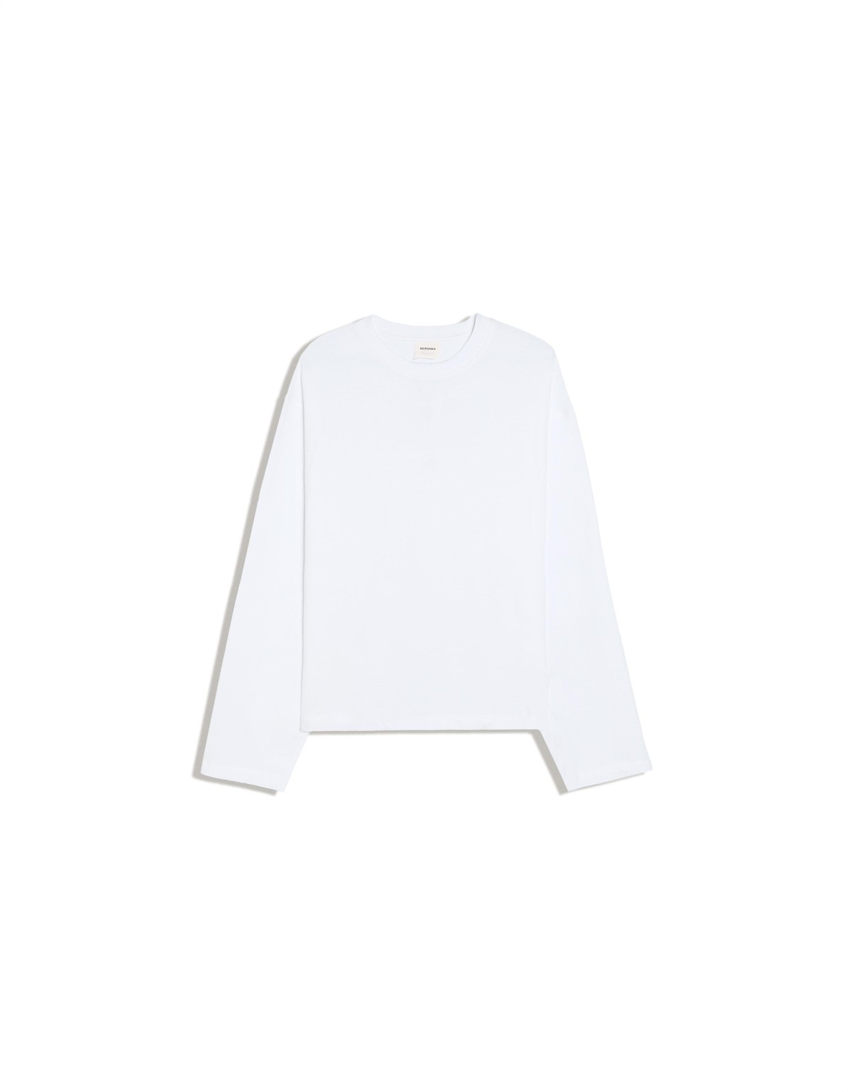 버쉬카 박시 크루넥 긴팔 티셔츠 2997/134 WHITE