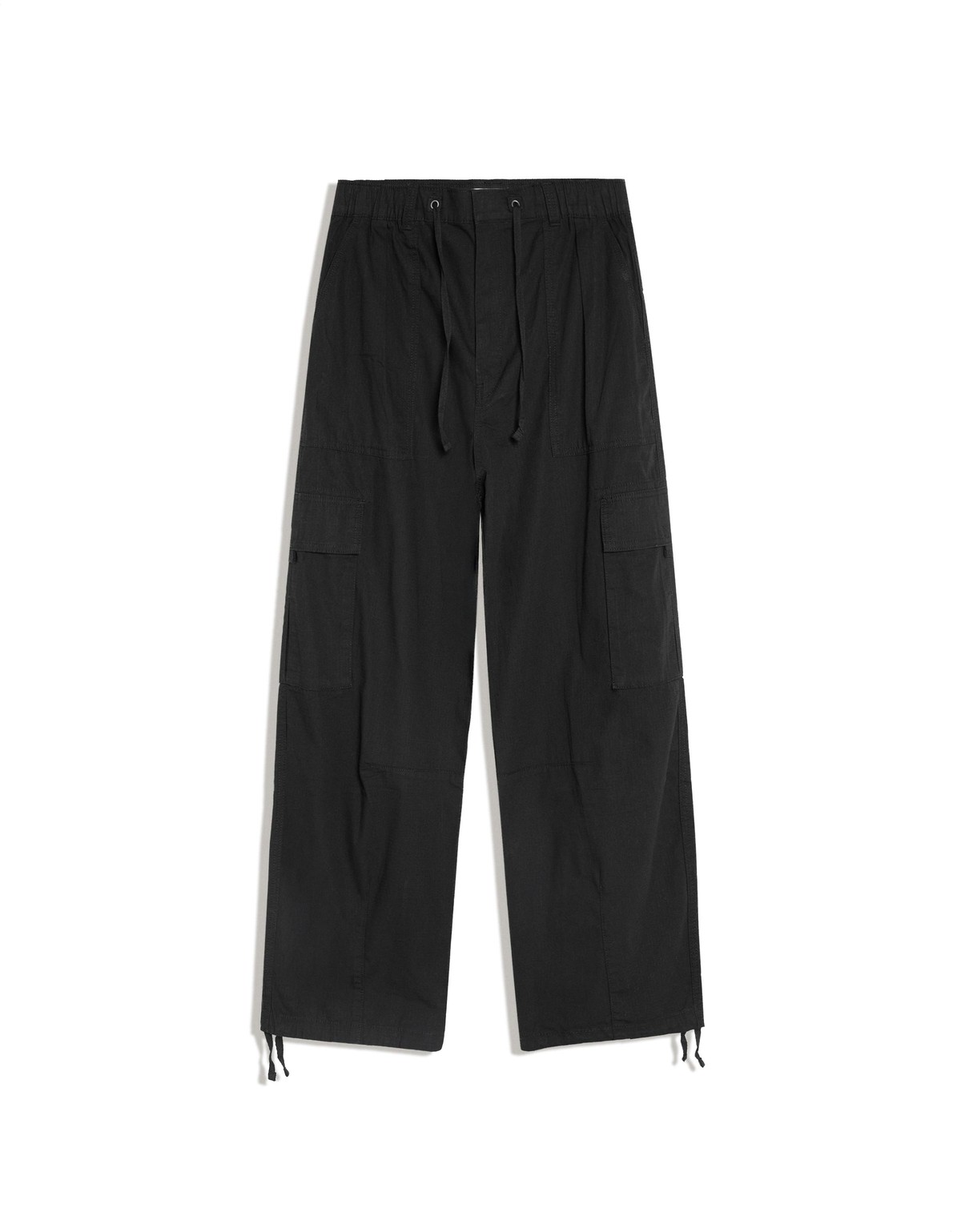 버쉬카 코튼 배기 카고 팬츠 3509/335 BLACK