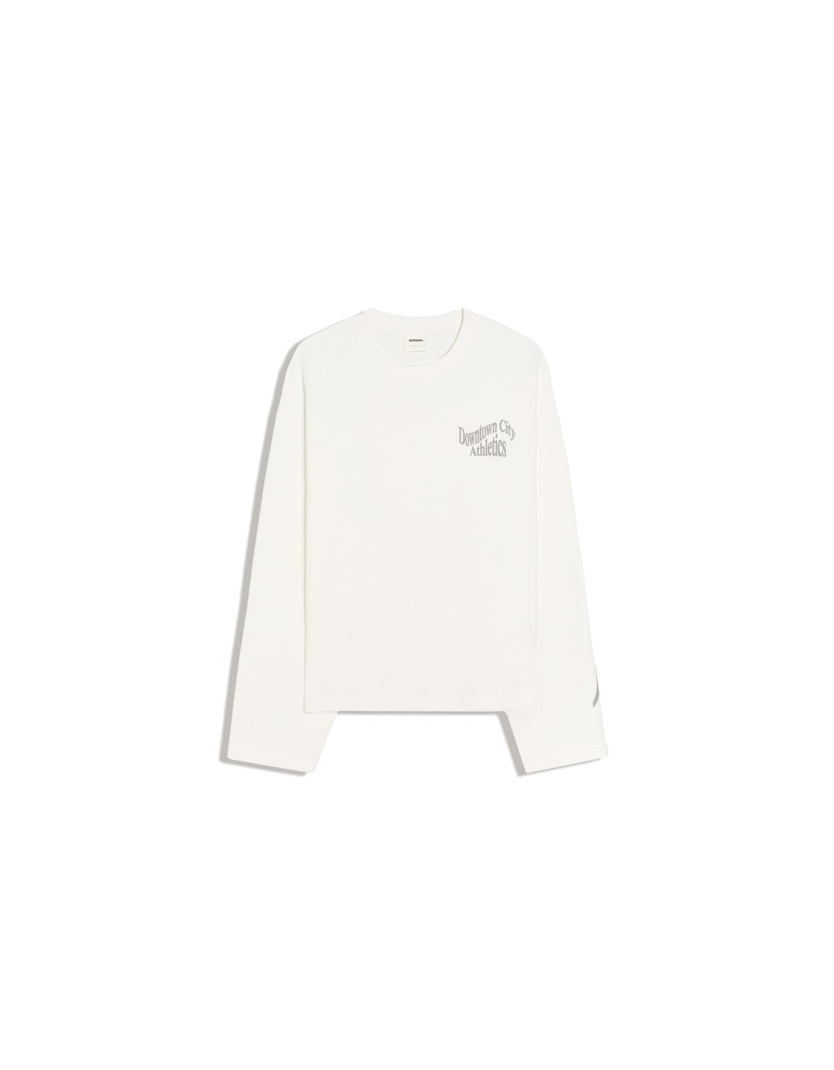 버쉬카 프린트 플러시 라운드넥 맨투맨 3914/538 WHITE