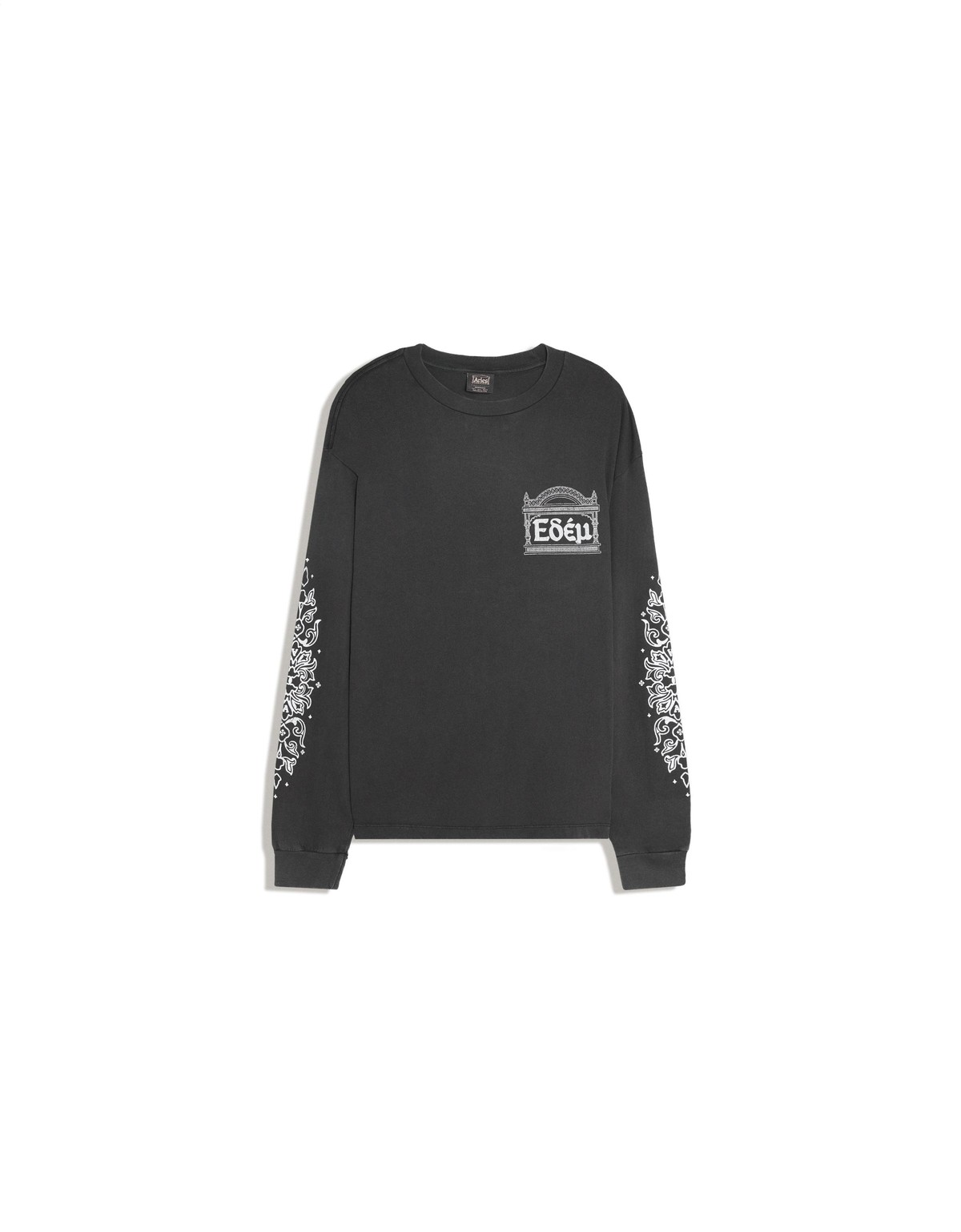 버쉬카 워시드 프린트 긴팔 티셔츠 2856/443 GREY