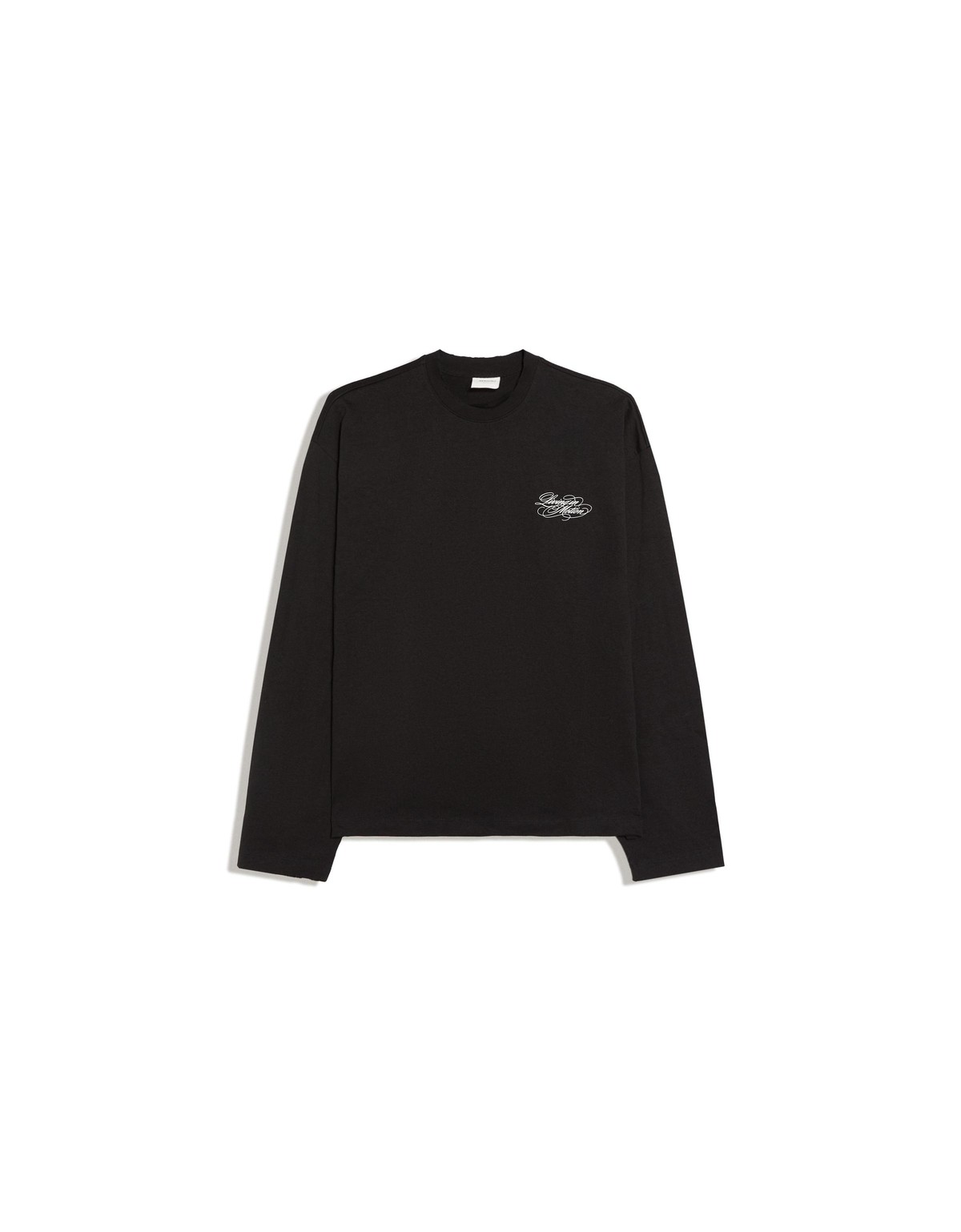 버쉬카 프린트 크루넥 긴팔 티셔츠 3247/120 DARK GREY