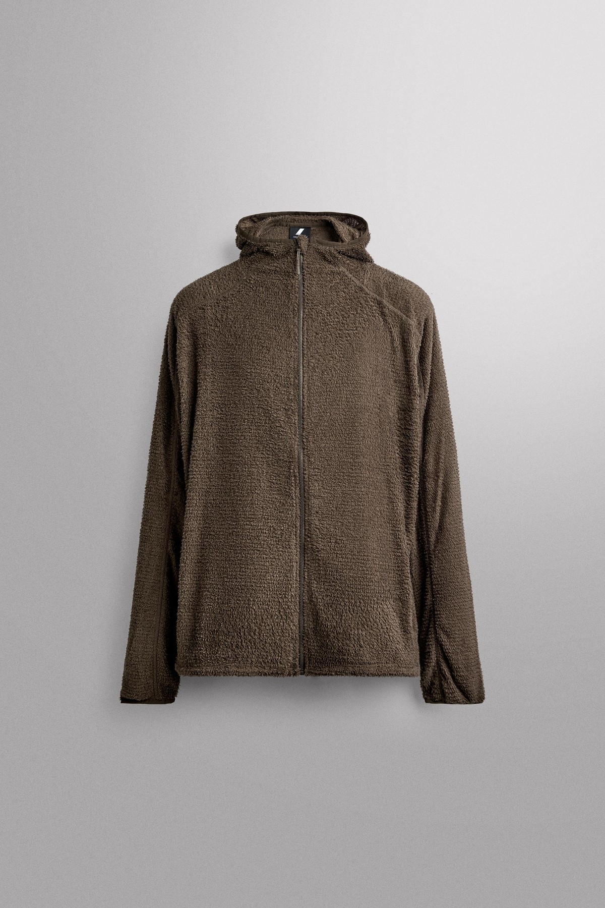 자라 텍스처 플리스 후드 집업 5868/311/716 DARK BROWN