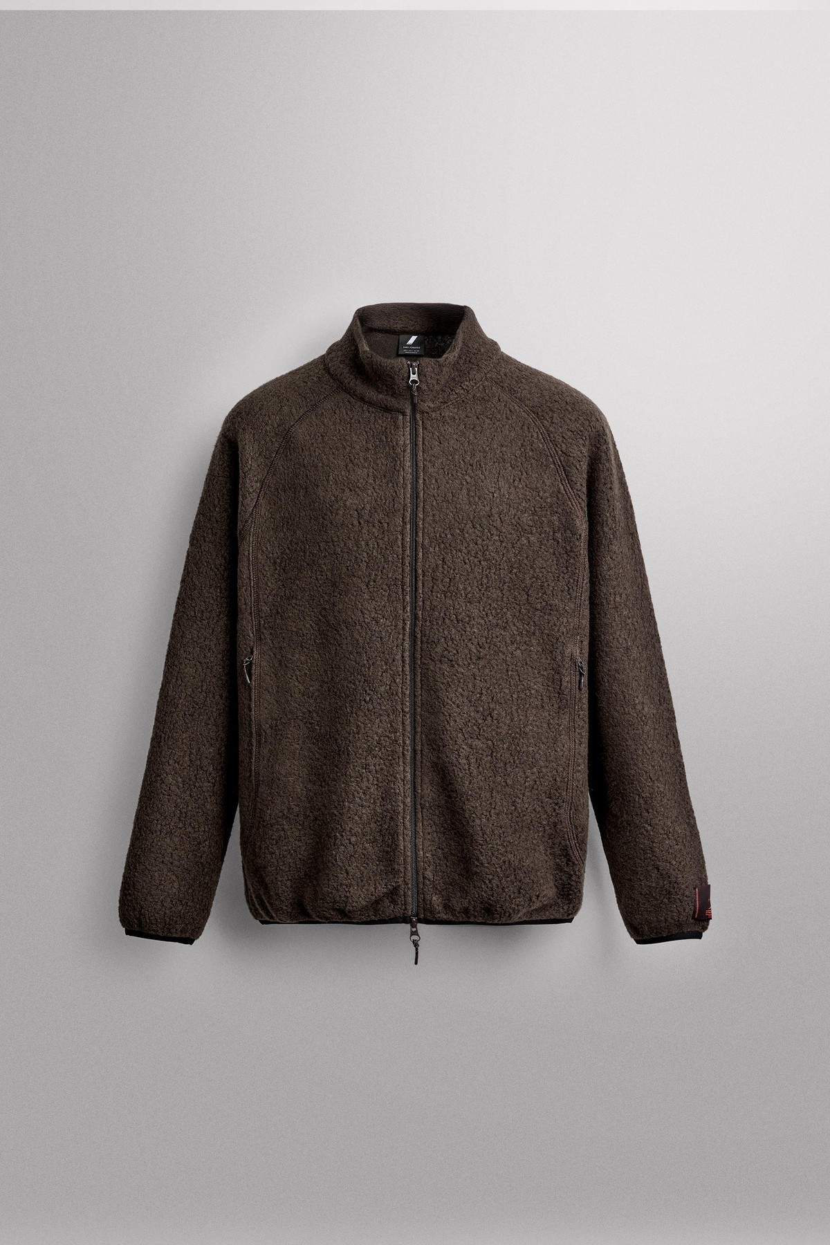 자라 울 혼방 퍼 플리스 집업 자켓 4231/314/700 BROWN