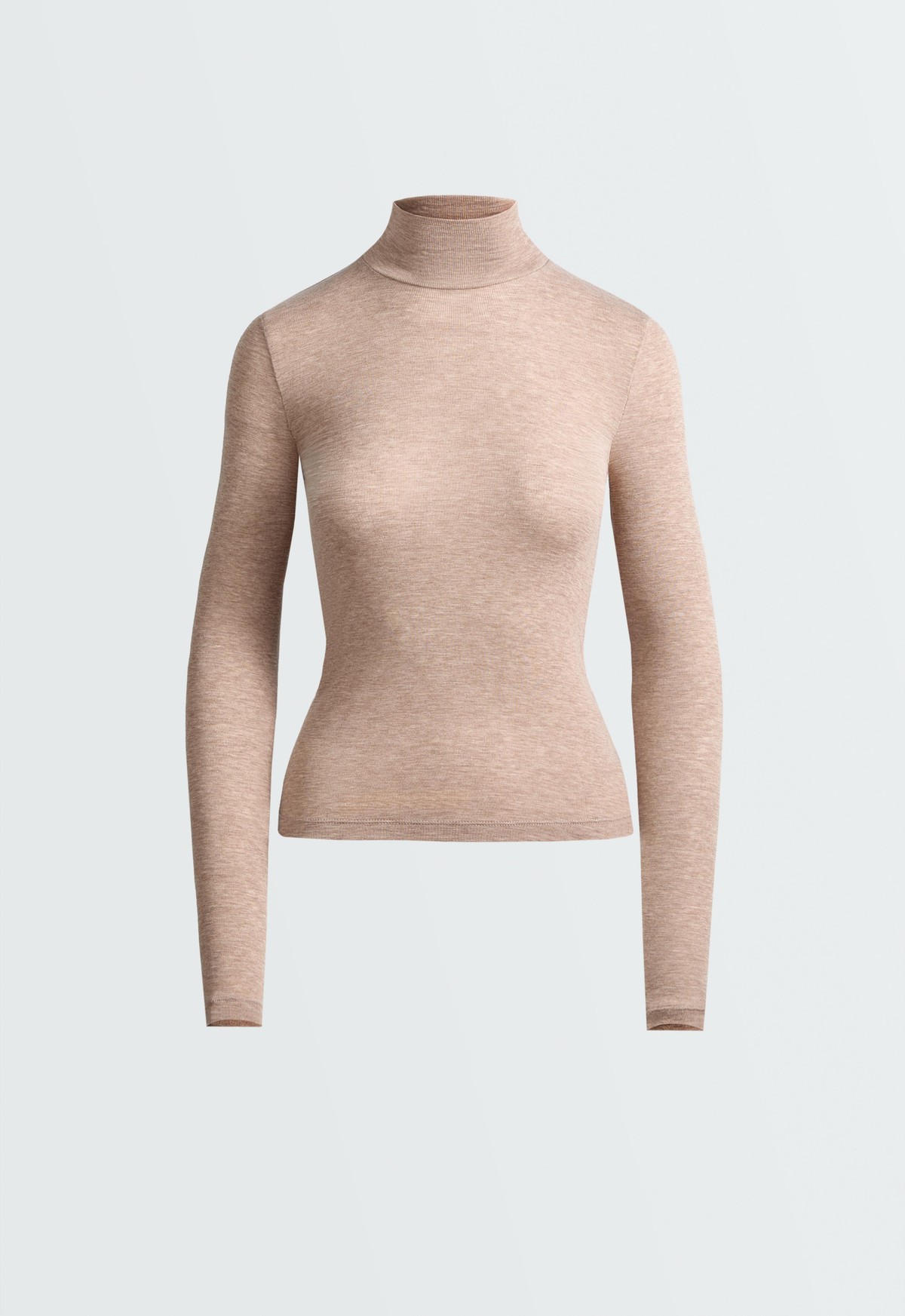 오이쇼 베이스레이어 하이넥 긴팔 티셔츠 6023/959/779 MINK MELANGE