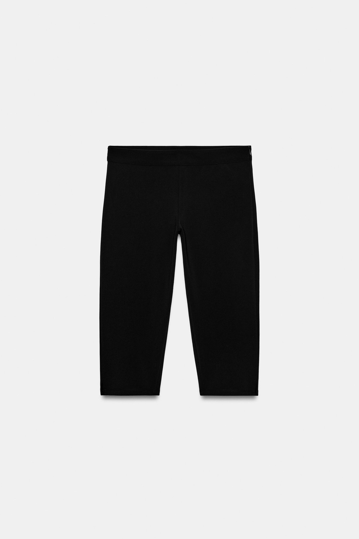 자라 미드라이즈 카프리 크롭 팬츠 1528/801/800 BLACK