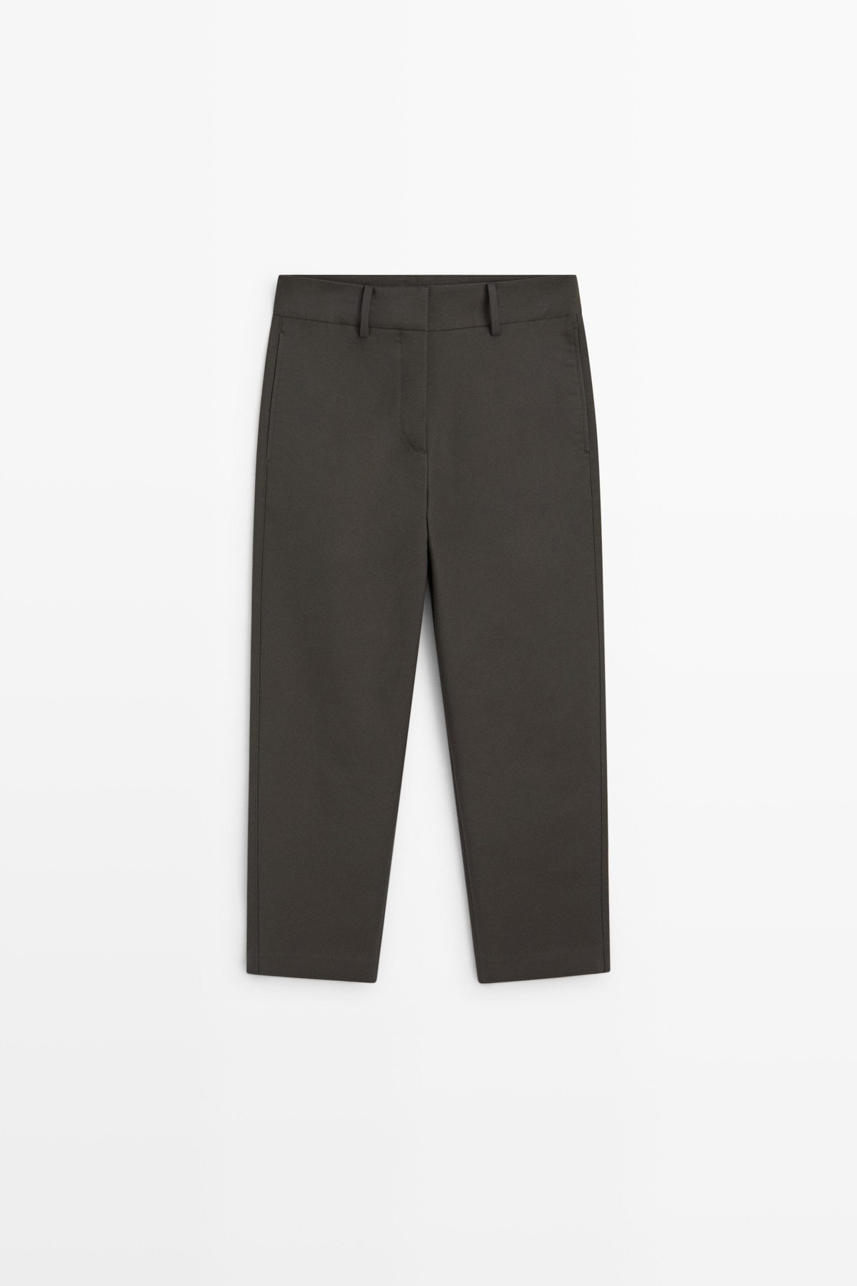 마시모두띠 코튼 캐럿핏 크롭 팬츠 5019/719 MOLE BROWN