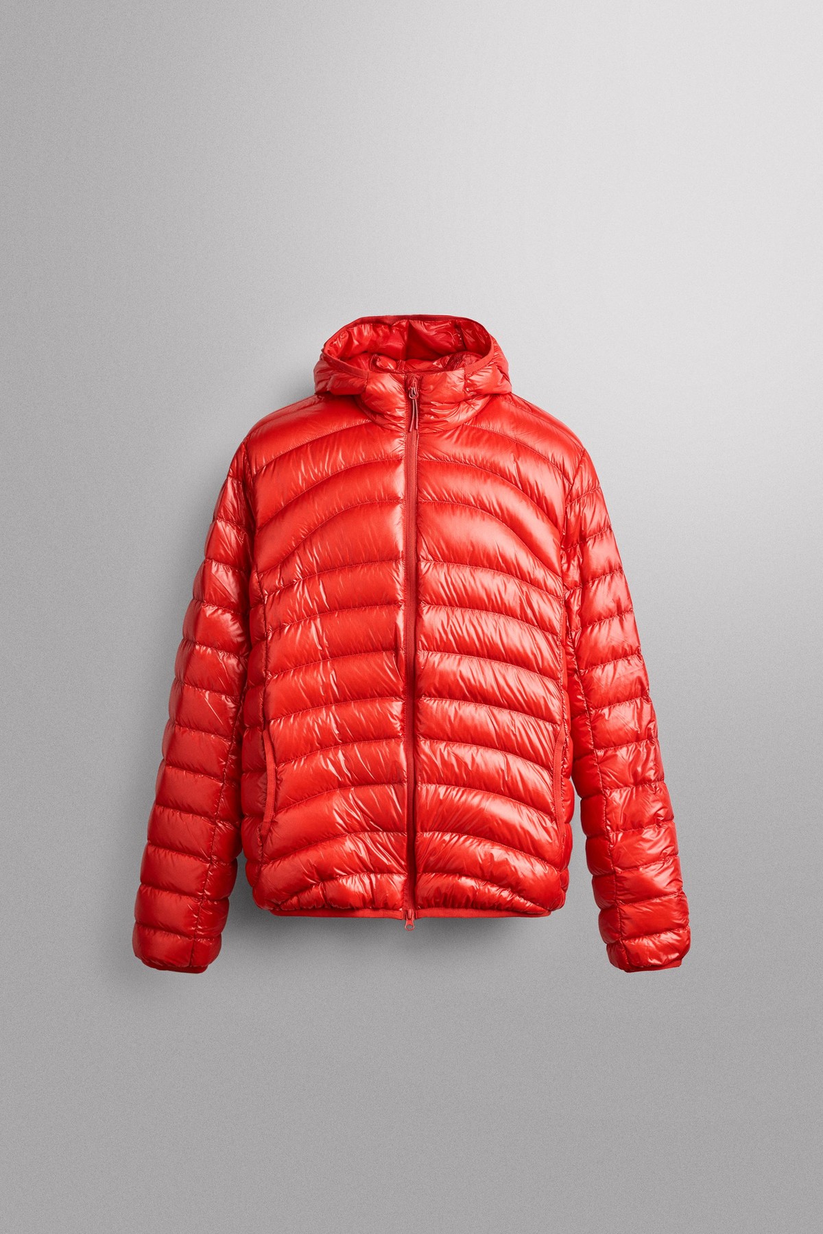 자라 테크니컬 후드 경량 다운 패딩 자켓 3286/327/609 REDDISH