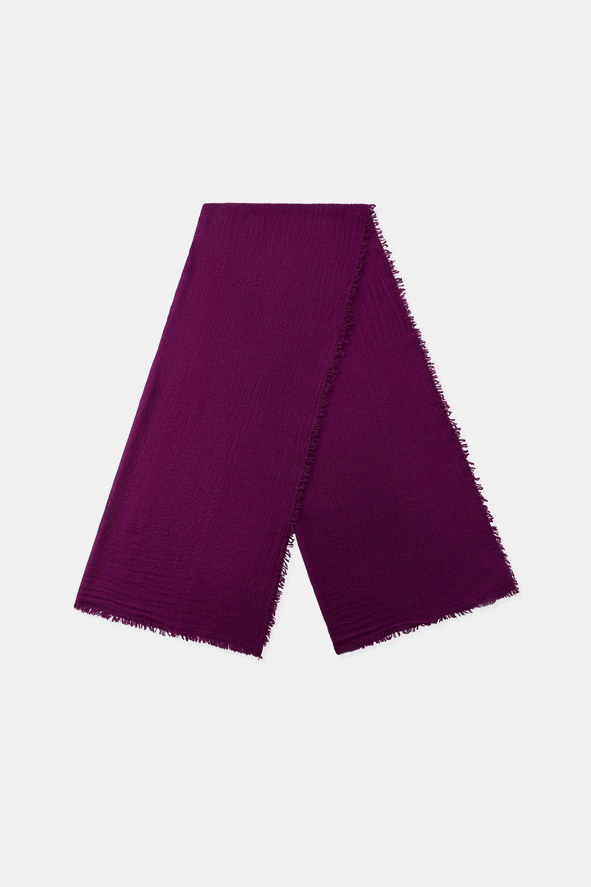 자라 러스틱 무지 울 혼방 스카프 3739/227/611 PURPLE