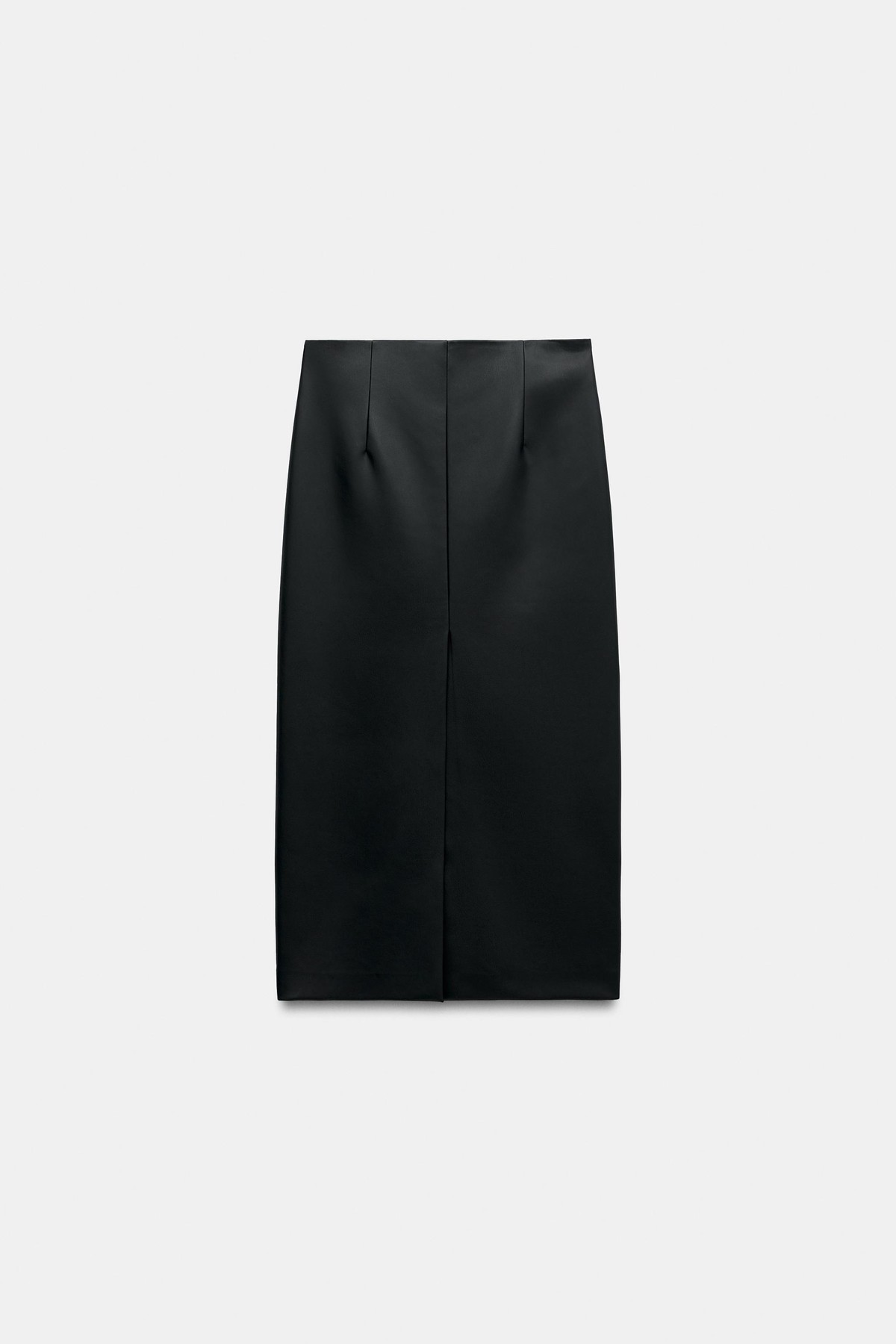 자라 레더 이펙트 미디 스커트 6694/910/800 BLACK