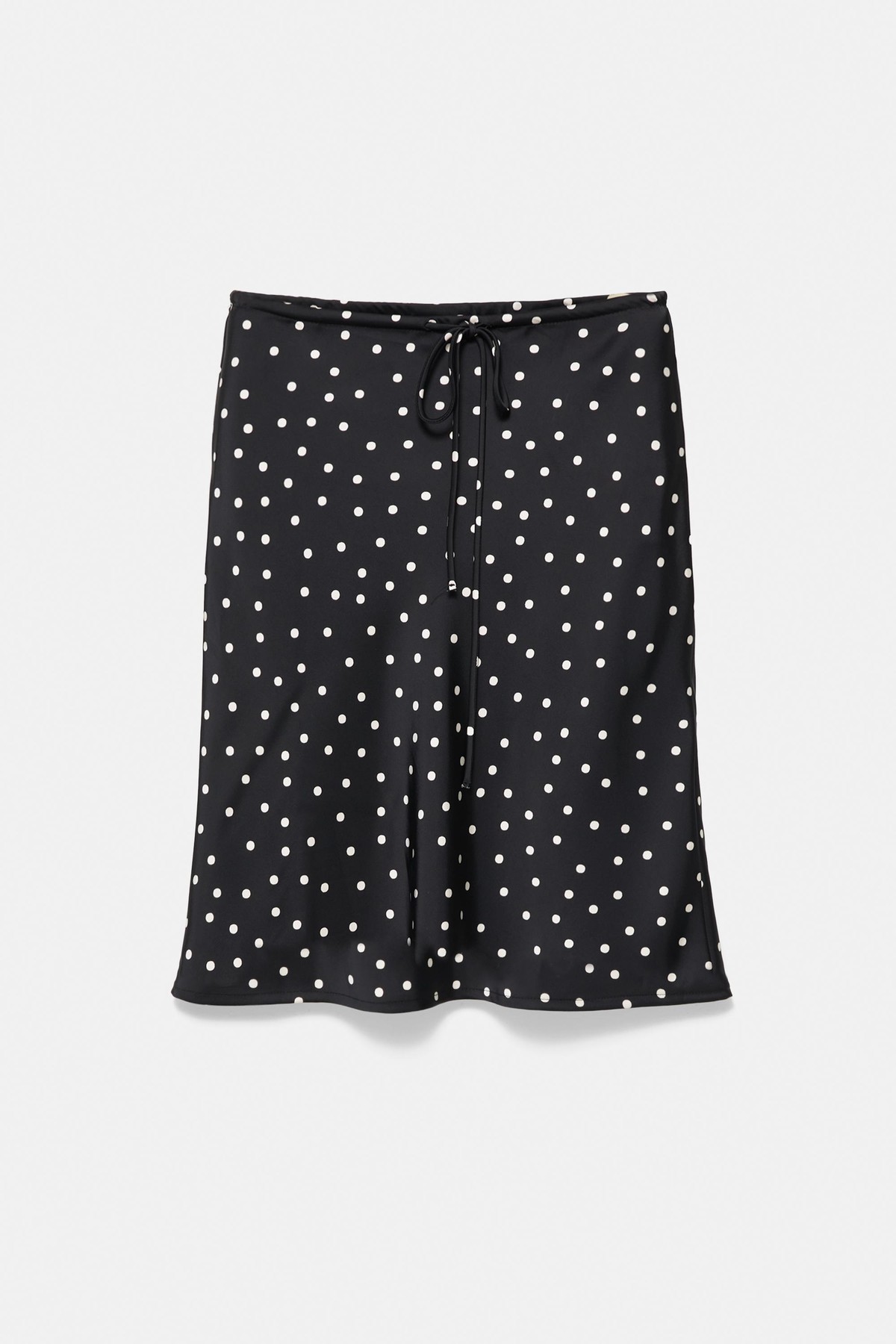 풀앤베어 새틴 도트 스트링 미디 스커트 7385/109 BLACK/ECRU