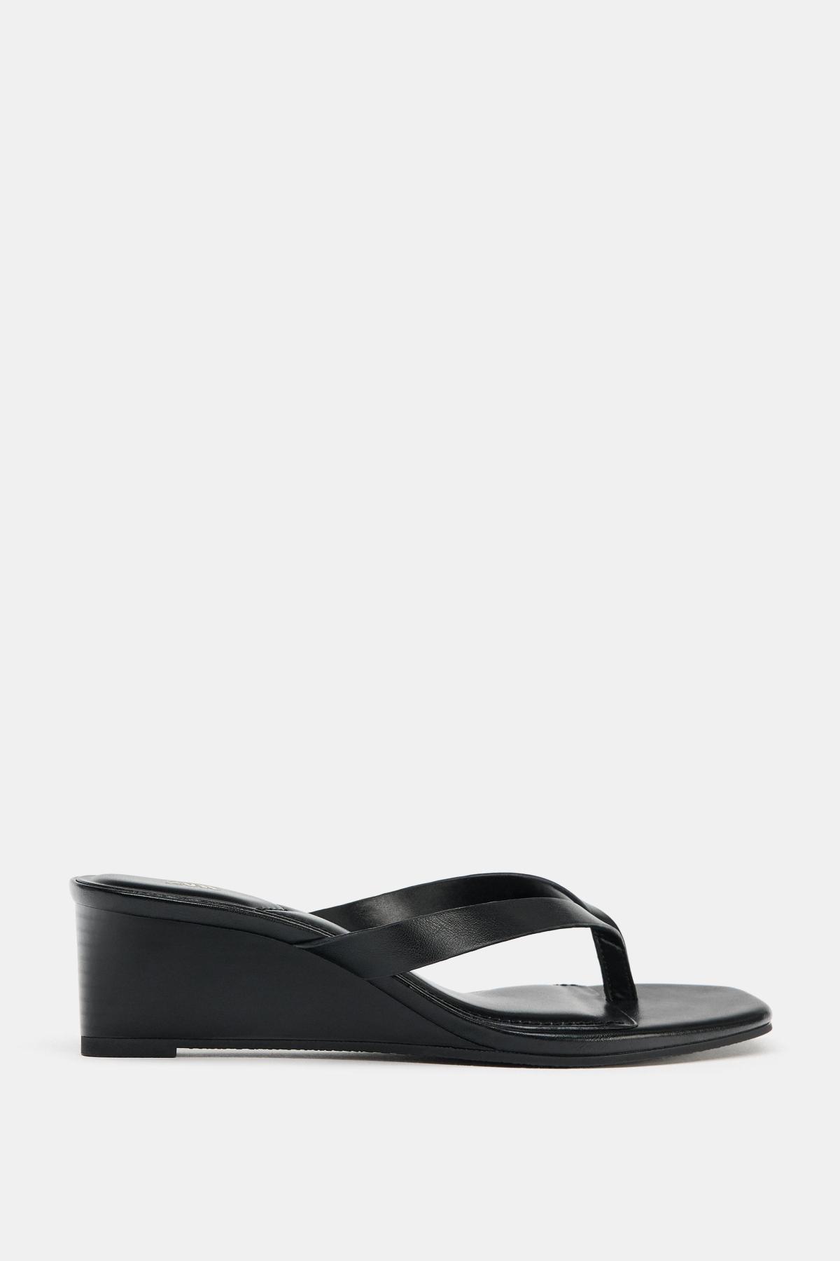자라 베이직 블랙 5cm 웨지 샌들 2341/710/800 BLACK