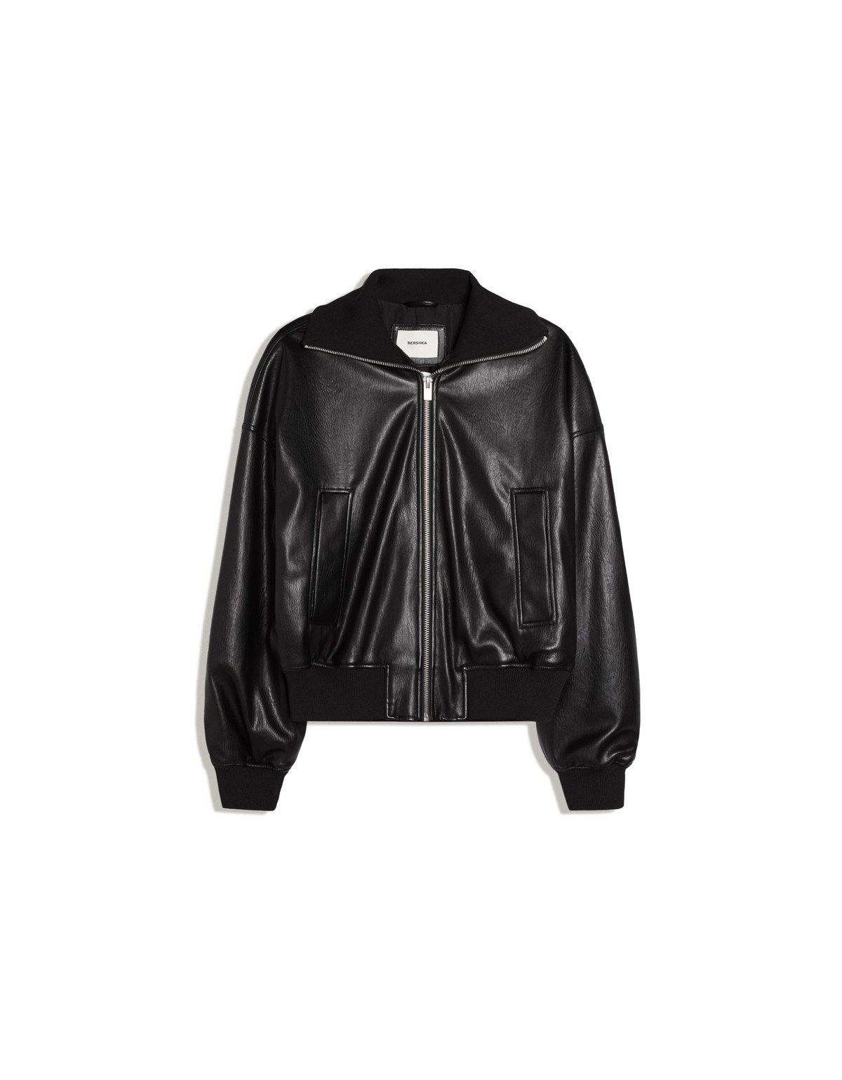 버쉬카 레더 이펙트 봄버 재킷 2238/564 BLACK