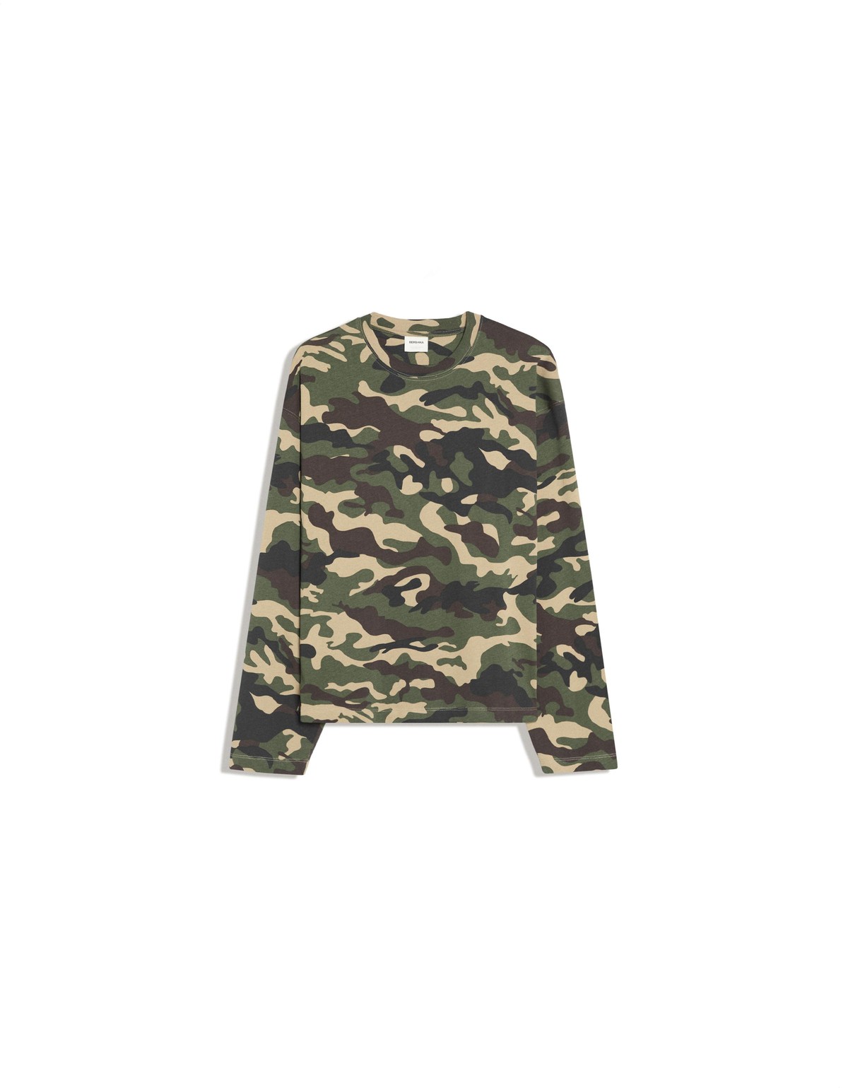 버쉬카 박시 카모 프린트 긴팔 티셔츠 2997/777 MULTICOLORED