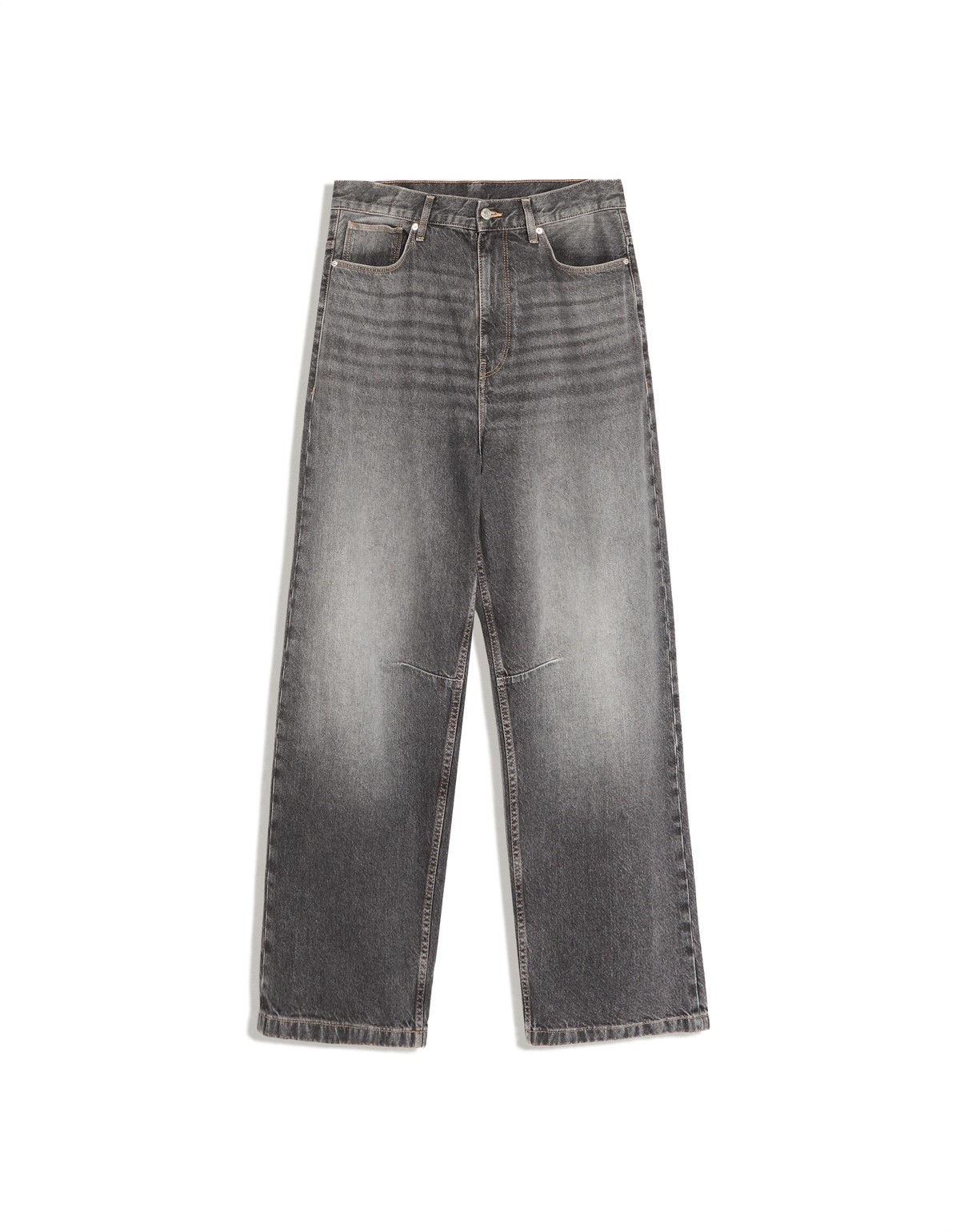 버쉬카 백 버클 와이드 워시드 청바지 3641/220 DARK GREY