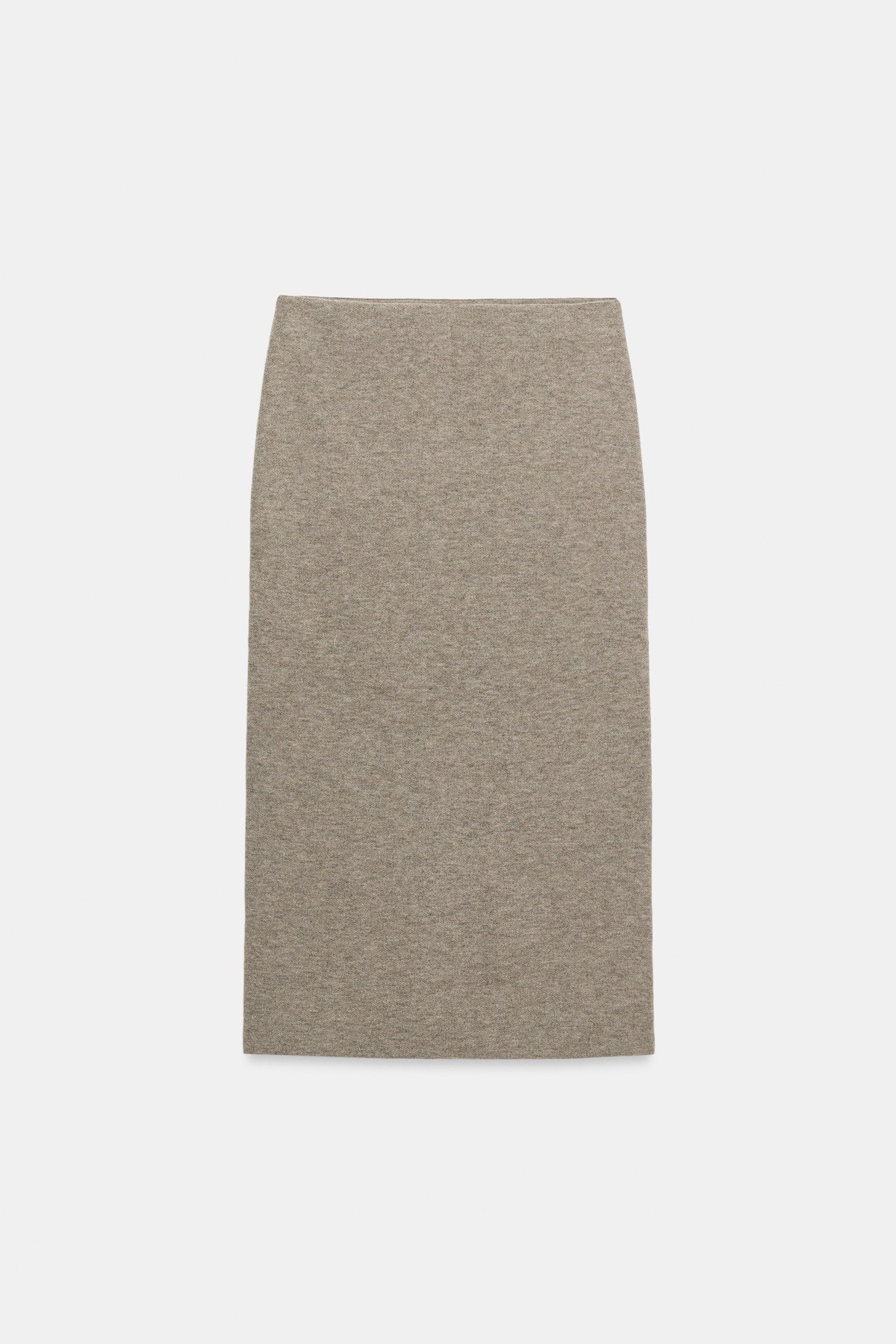 자라 백슬릿 밴딩 니트 미디 스커트 4192/136/832 TAUPE GREY