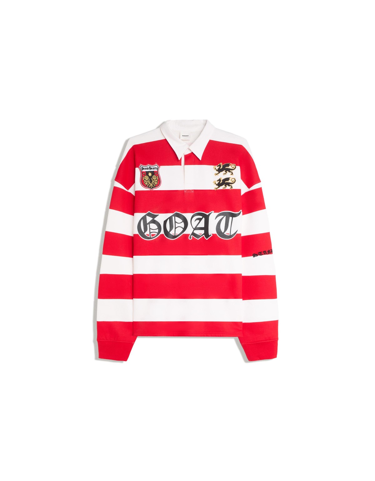 버쉬카 스트라이프 긴팔 폴로셔츠 3350/190 RED
