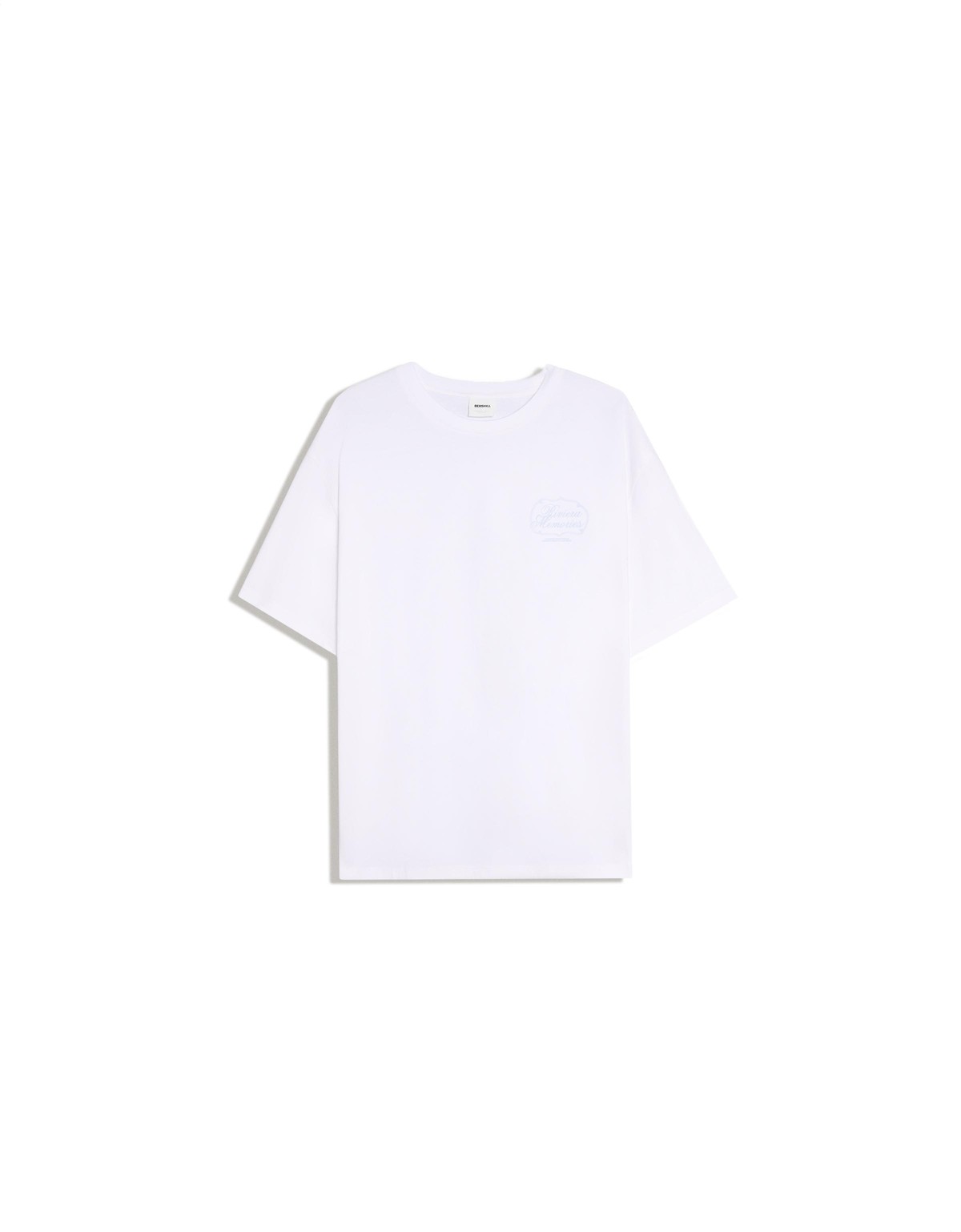 버쉬카 오버사이즈 프린트 반팔 티셔츠 3863/071 WHITE